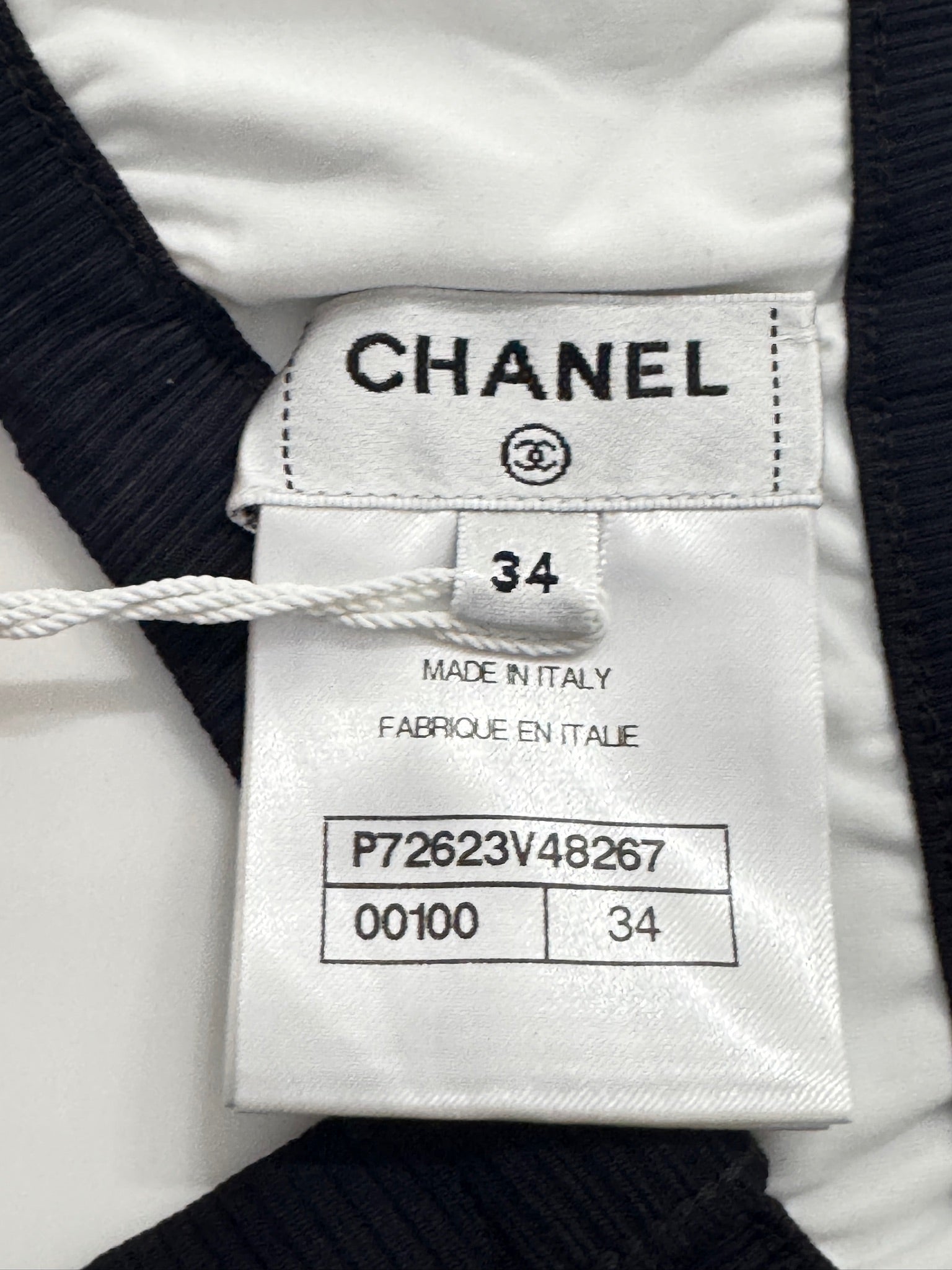 Chanel White Bikini Top and Bottom Set