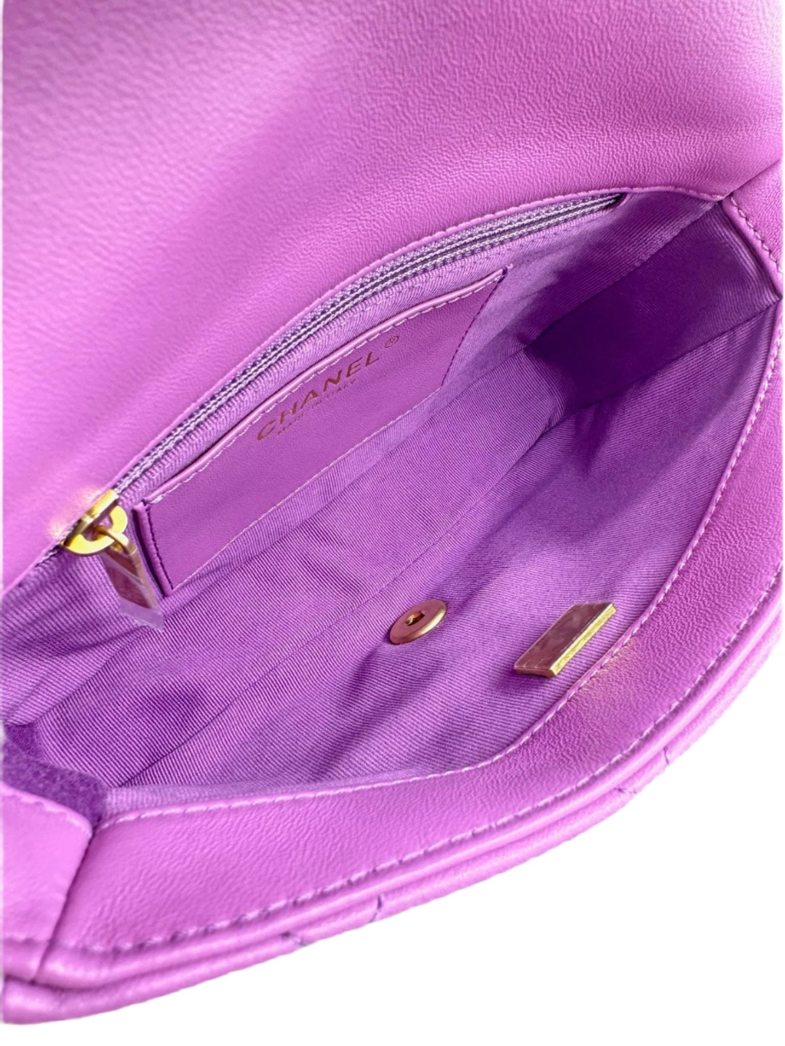 Chanel Purple Leather Funky Town Flapbag