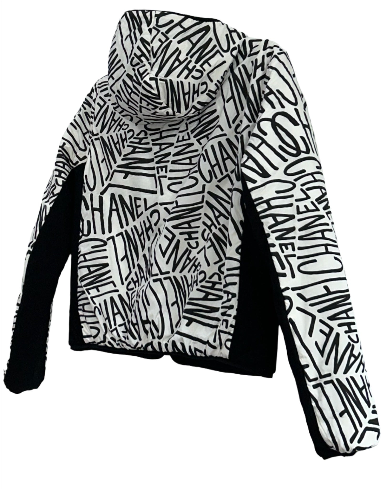 Chanel Black and White Reversible Puffer Jacket