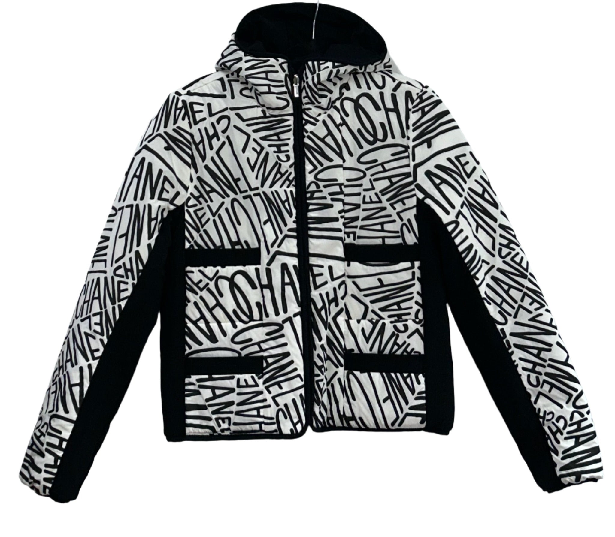Chanel Black and White Reversible Puffer Jacket