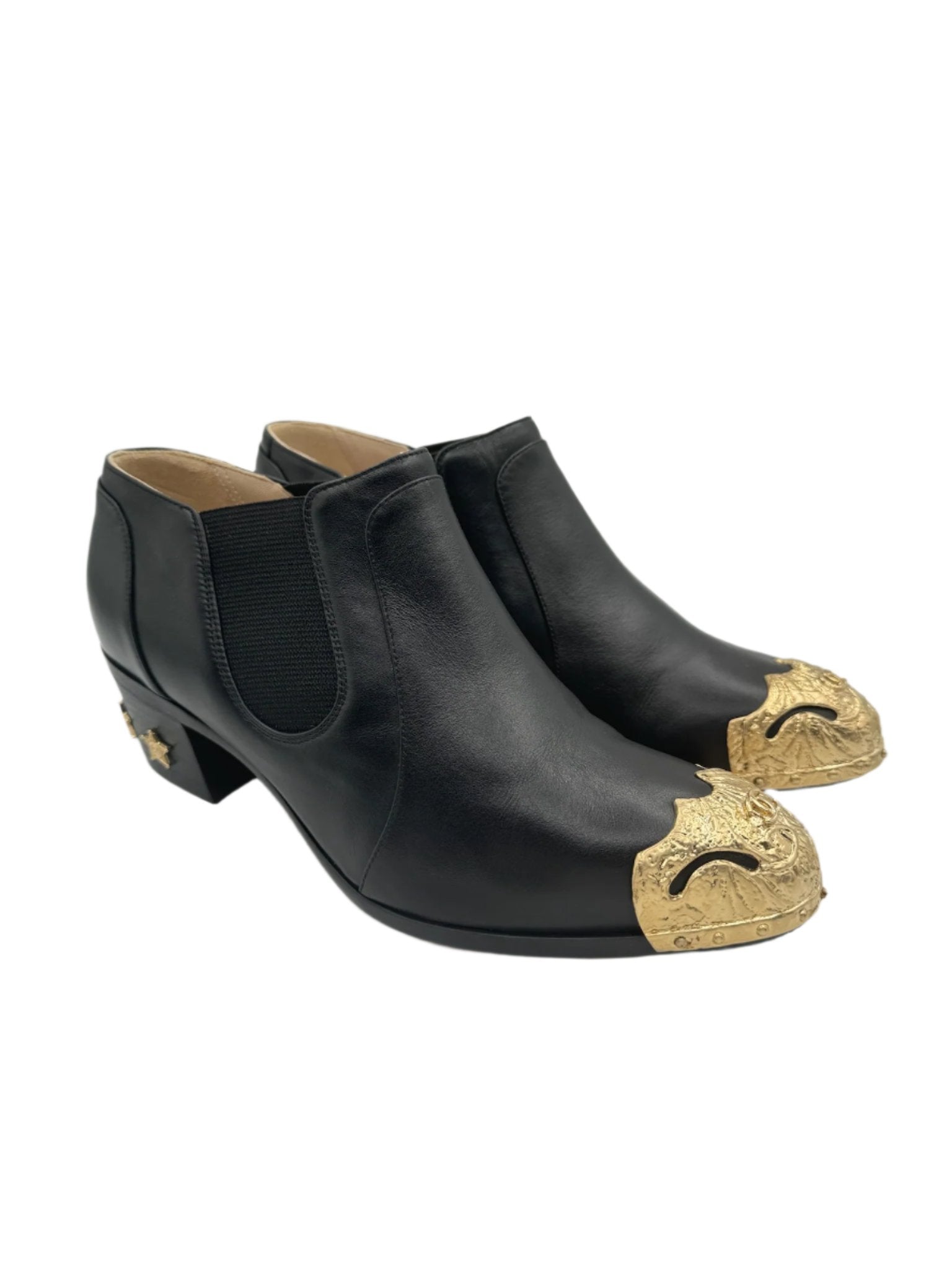 Chanel Black Dallas Paris Cowboy Boots