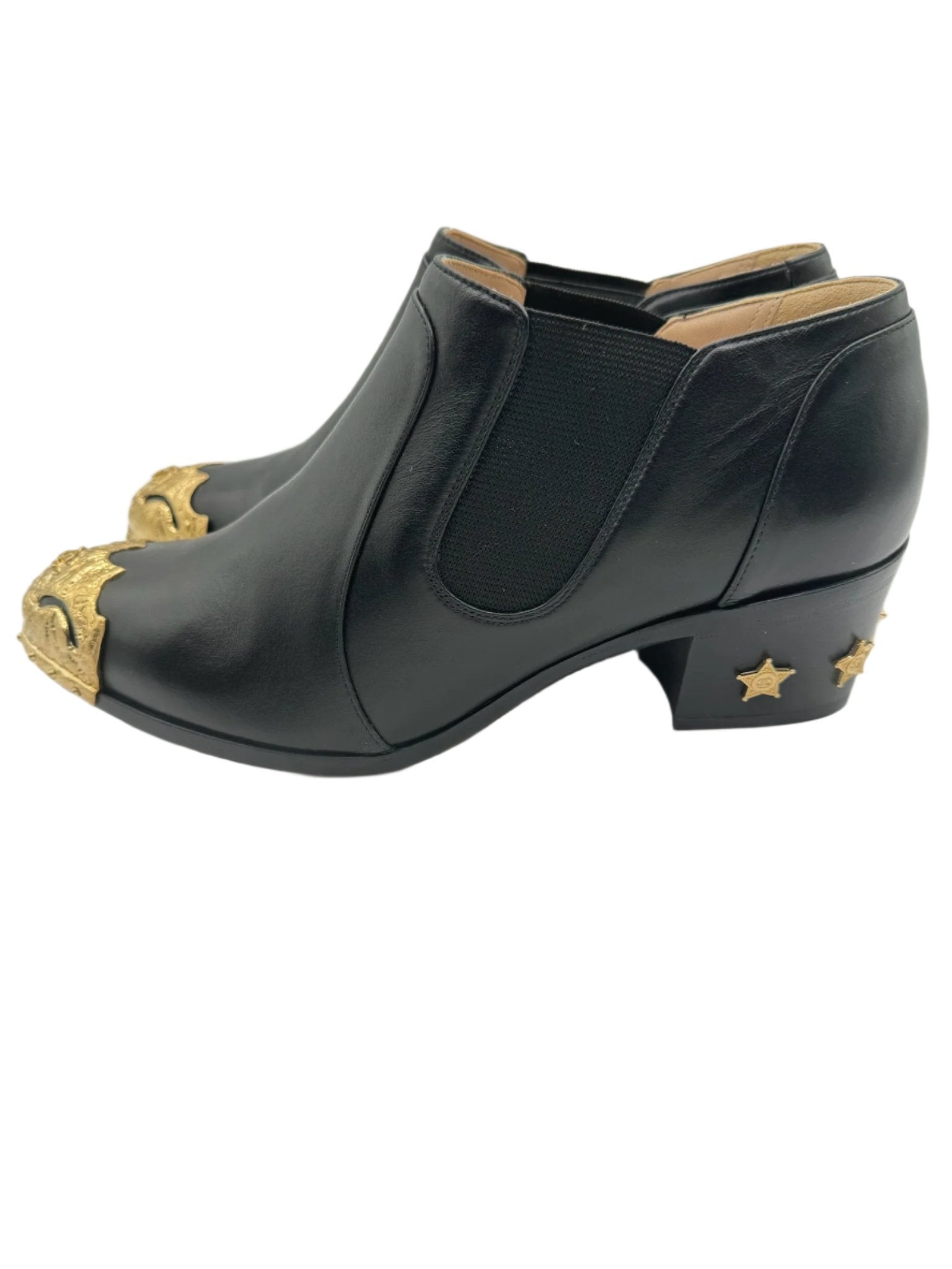 Chanel Black Dallas Paris Cowboy Boots