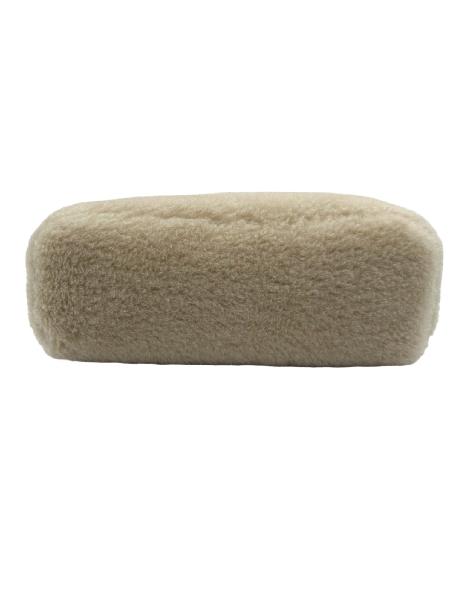 Loro Piana Ivory Cashfur L19 Pouch with Gold Hardware and Detachable Leather Strap