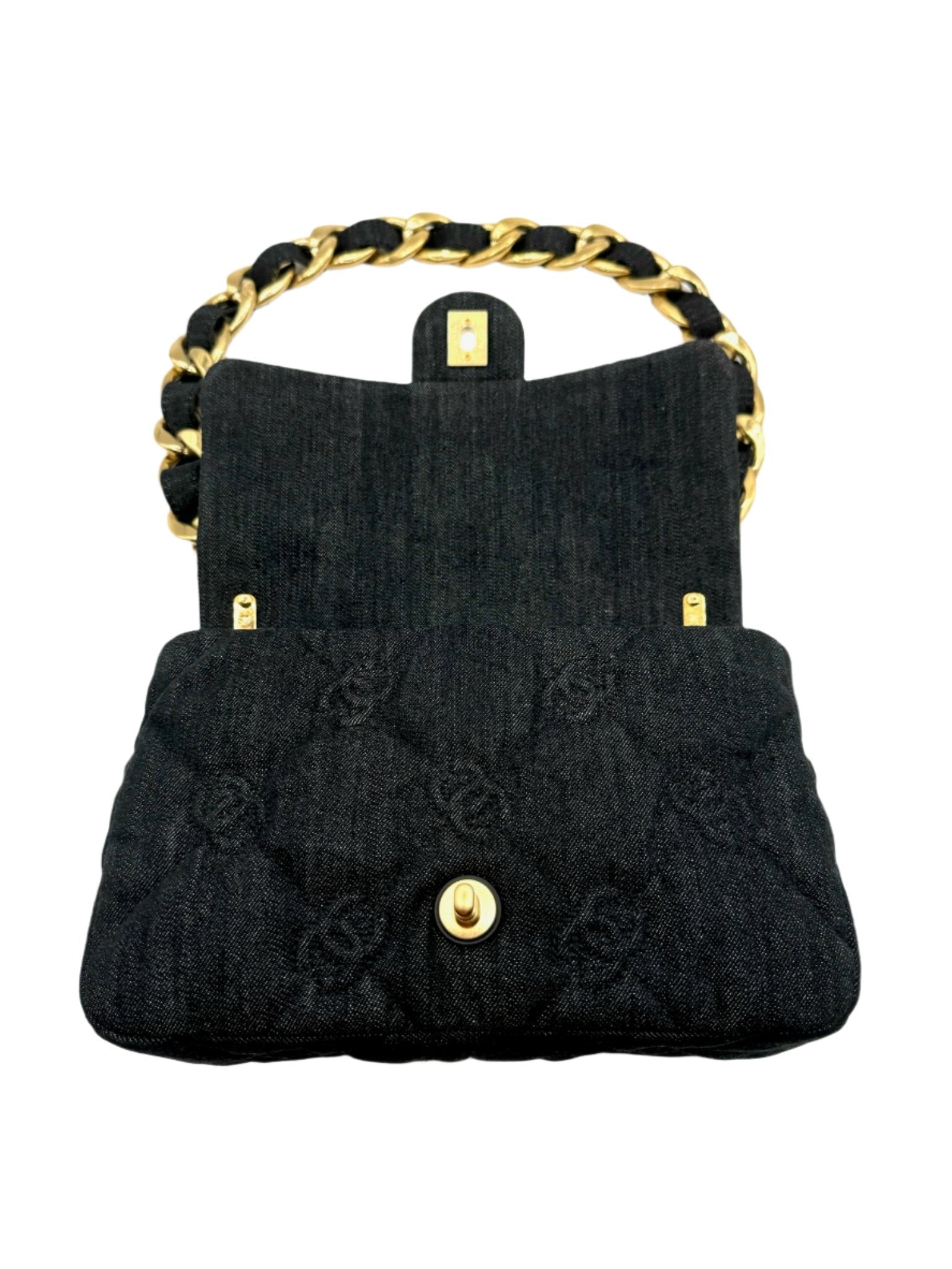 Chanel Black Denim CC Funky Town Flapbag