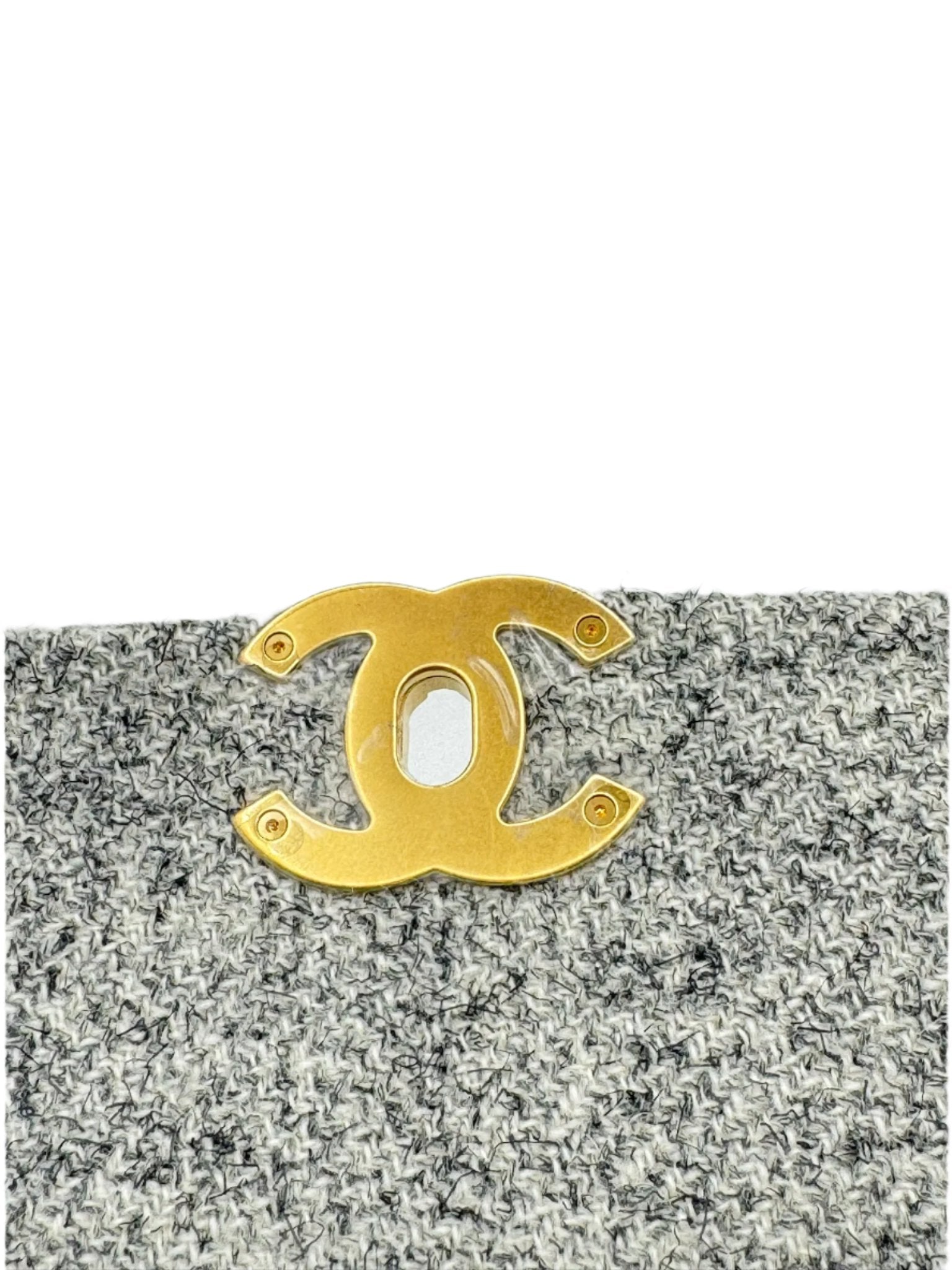 Chanel 19 Gray Ecru Tweed Small Flapbag