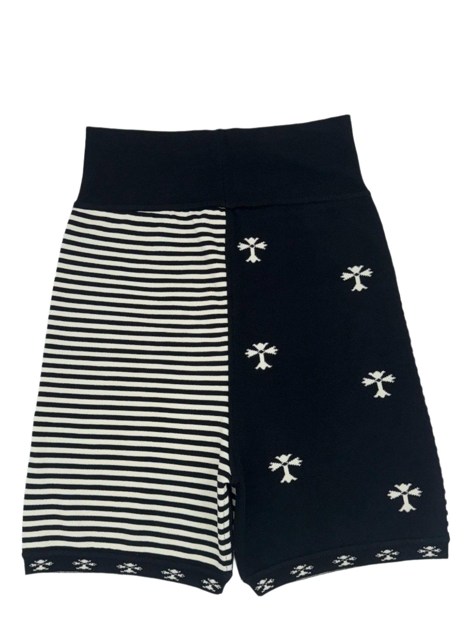 Chrome Hearts Black and White Shorts