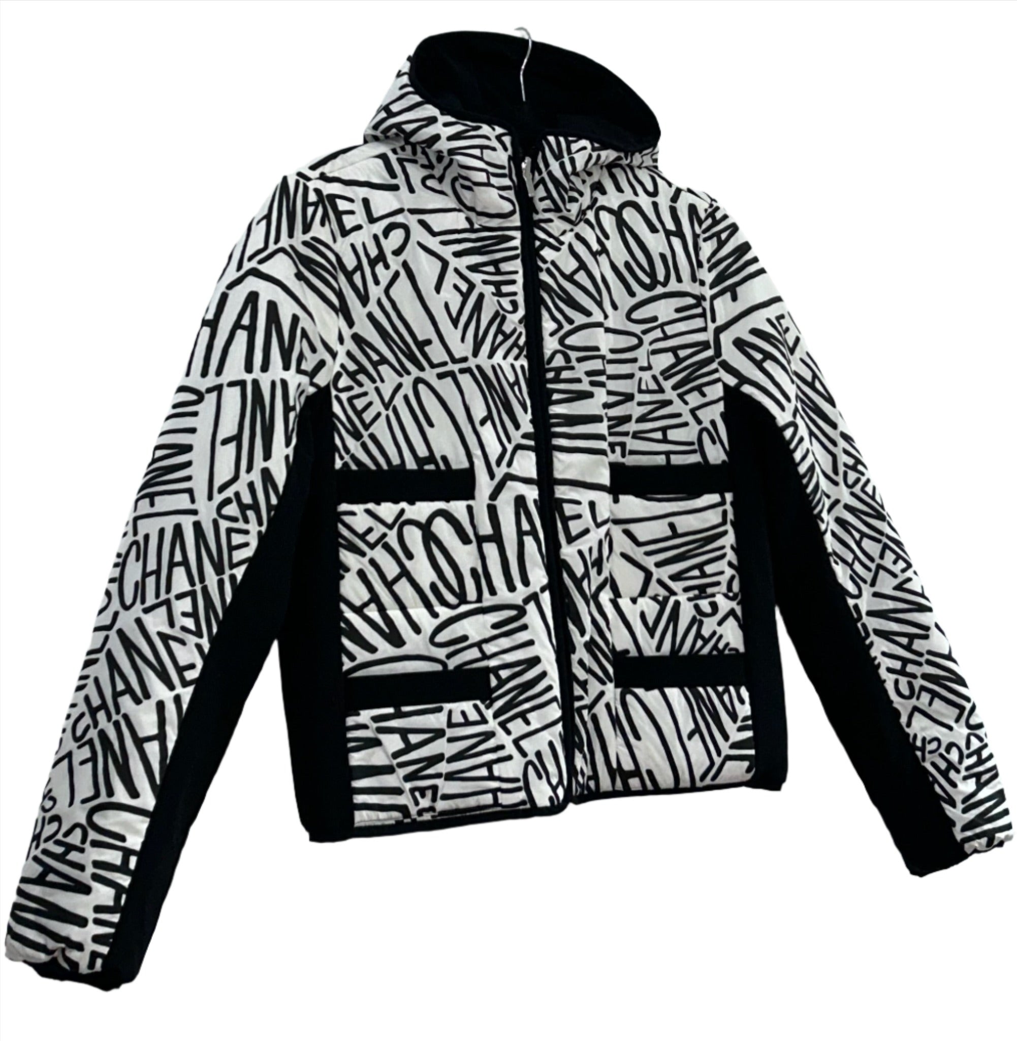 Chanel Black and White Reversible Puffer Jacket
