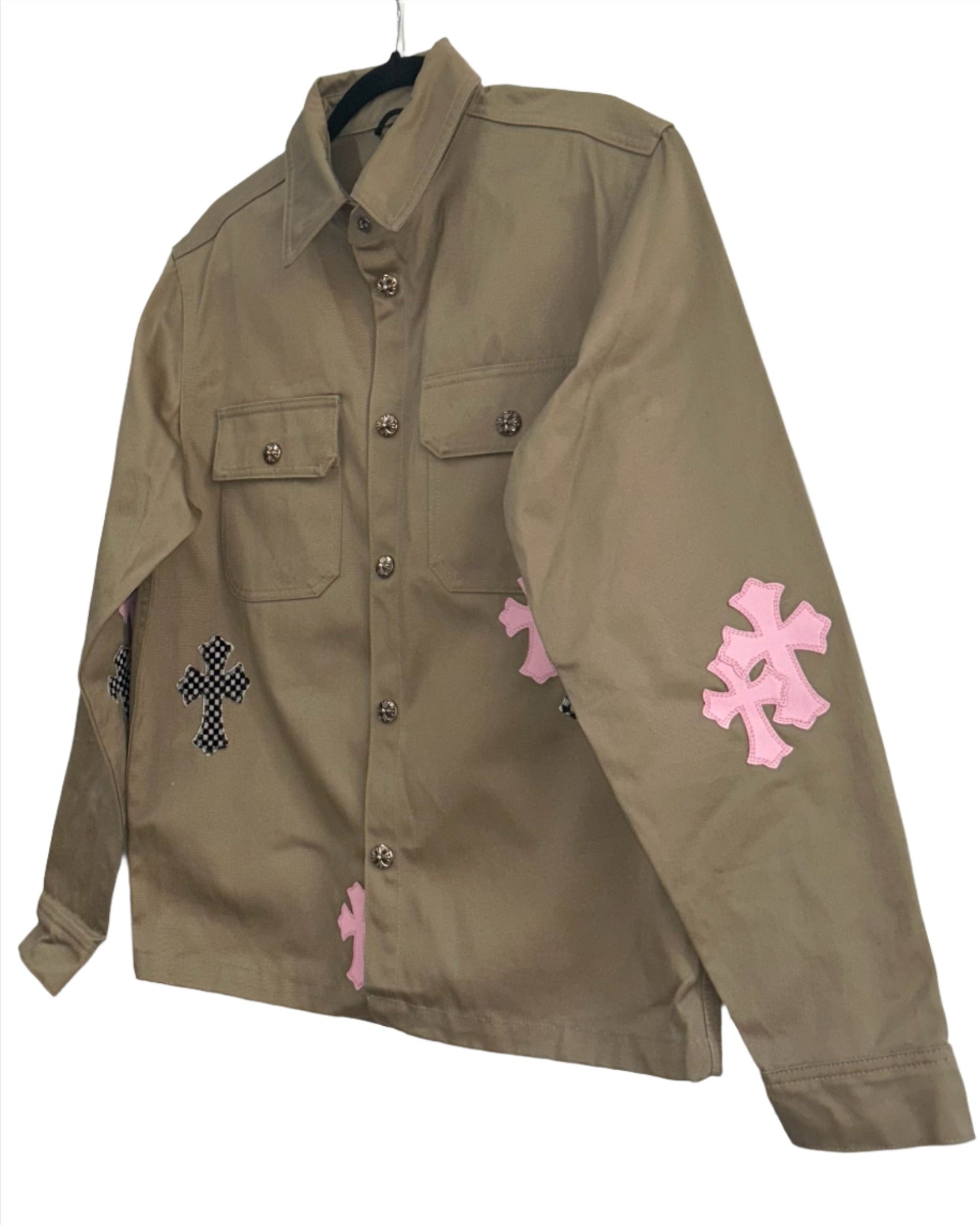 Chrome Hearts Khaki with Pink Cross Jacket