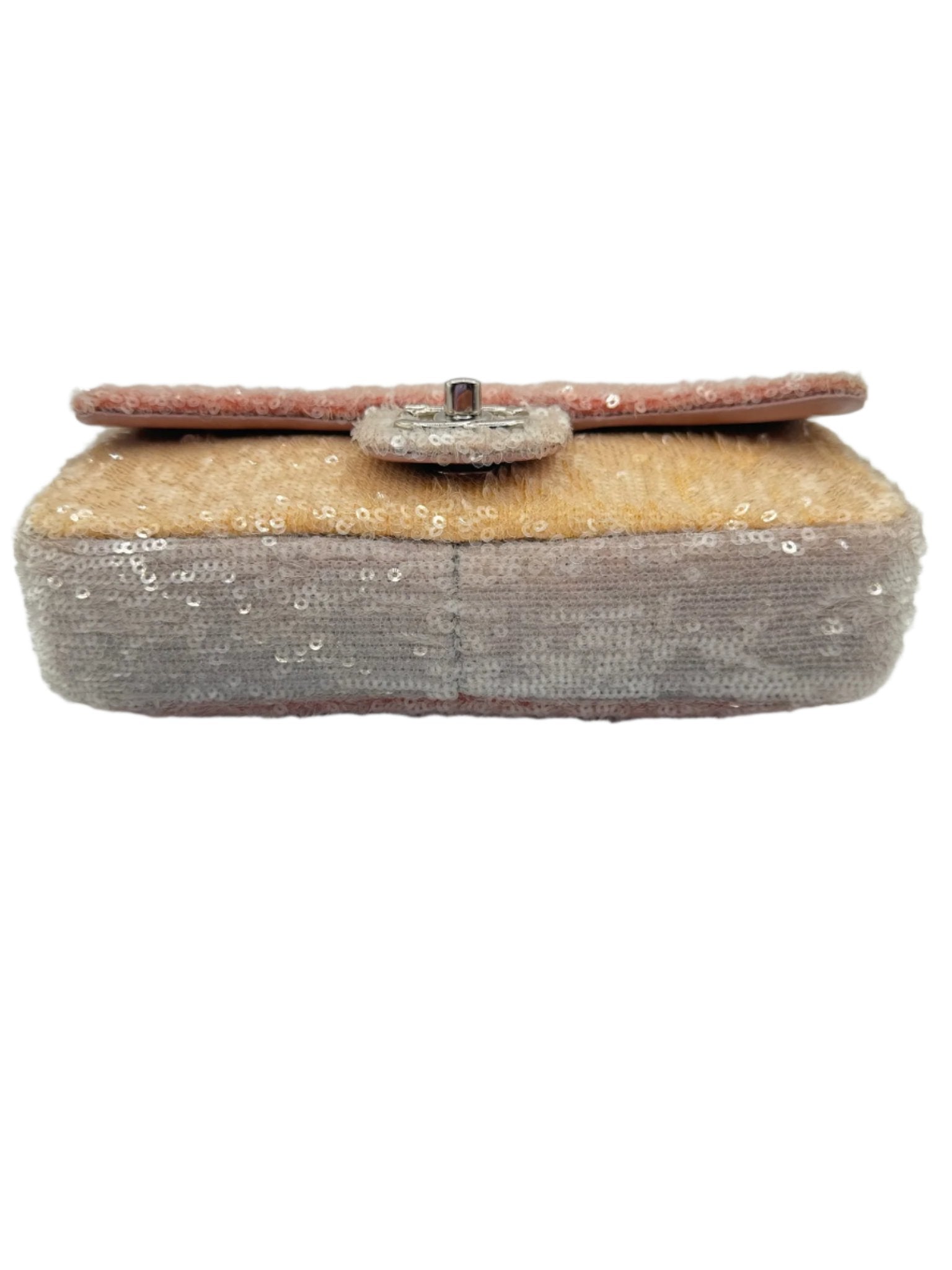 Chanel Waterfall Sequin Mini Flapbag Silver Hardware