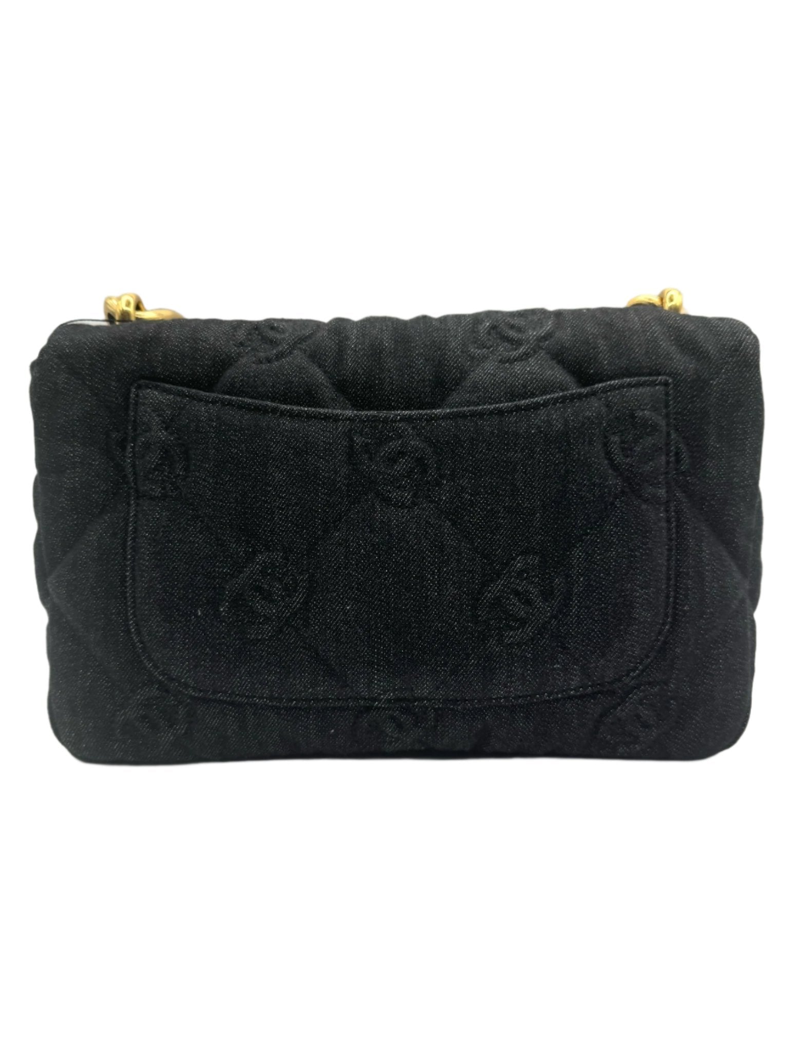 Chanel Black Denim CC Funky Town Flapbag
