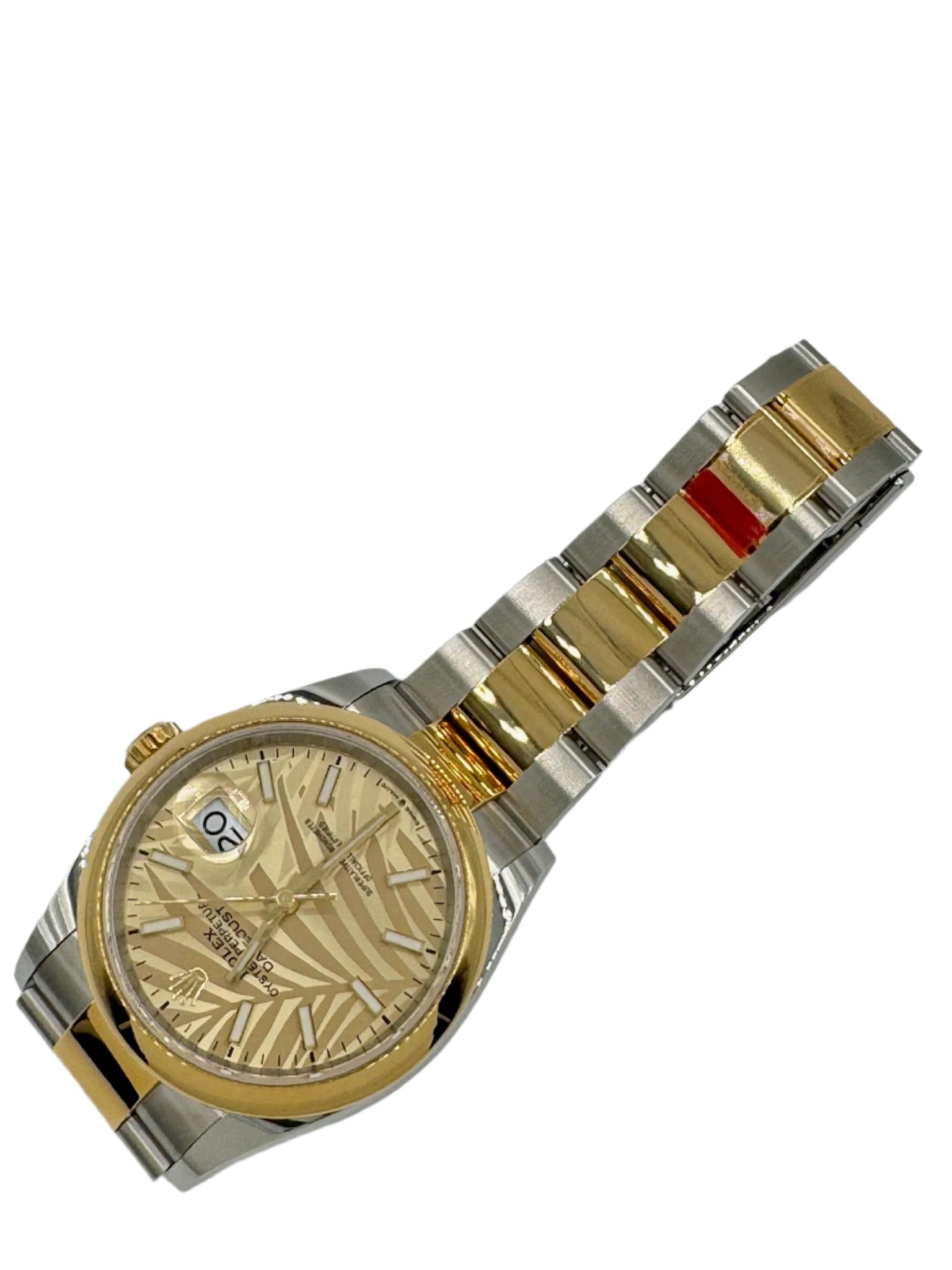 Rolex 36MM Datejust Yellow Gold and Steel Golden Palm Dial