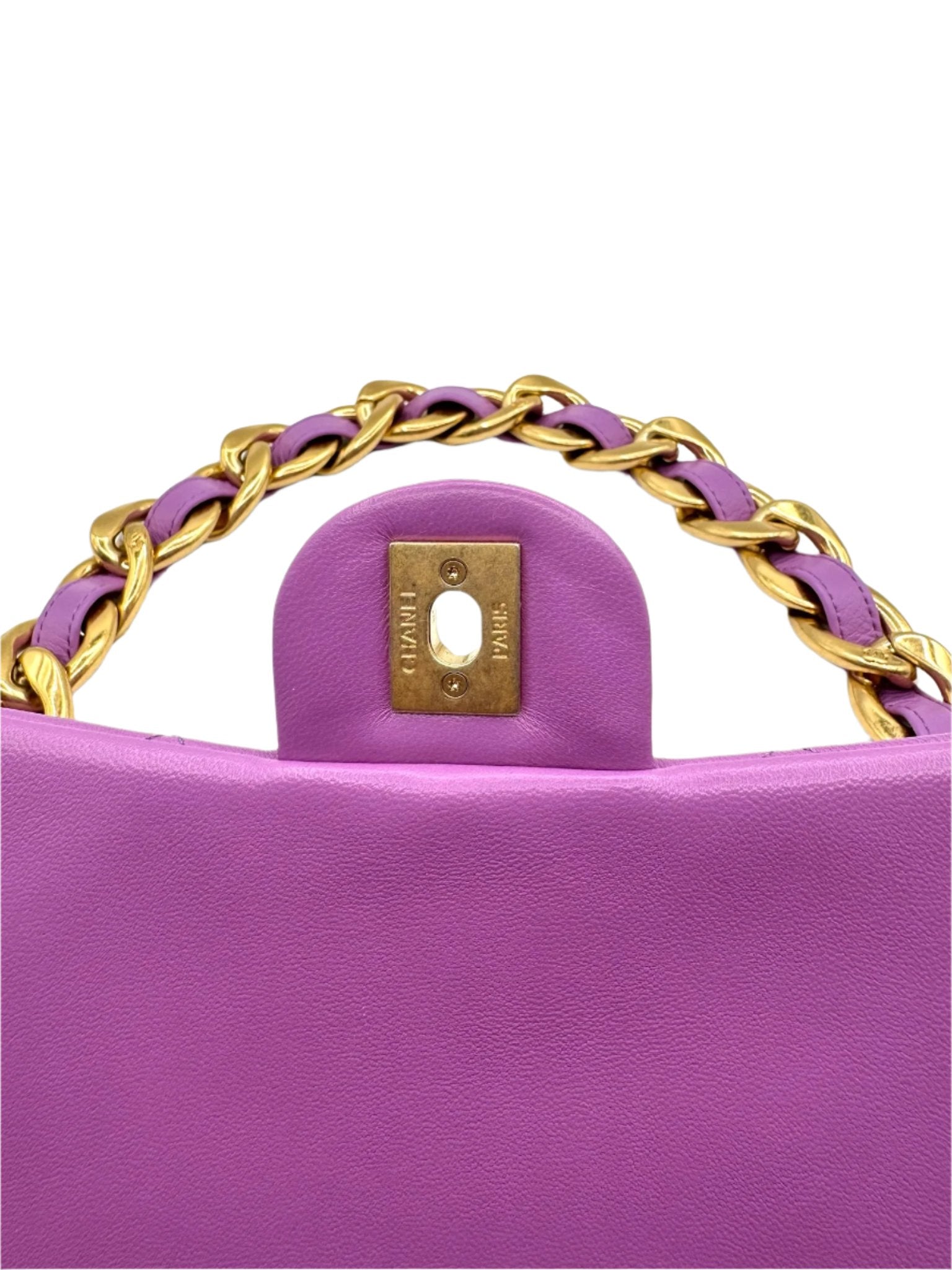 Chanel Purple Leather Funky Town Flapbag