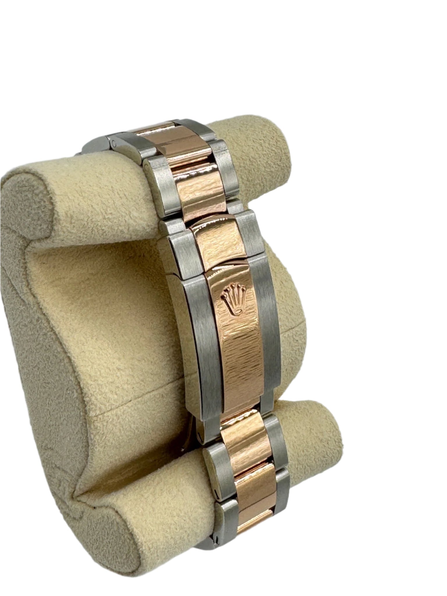 Rolex 36MM Datejust Everose Gold and Steel Black Dial with Diamonds
