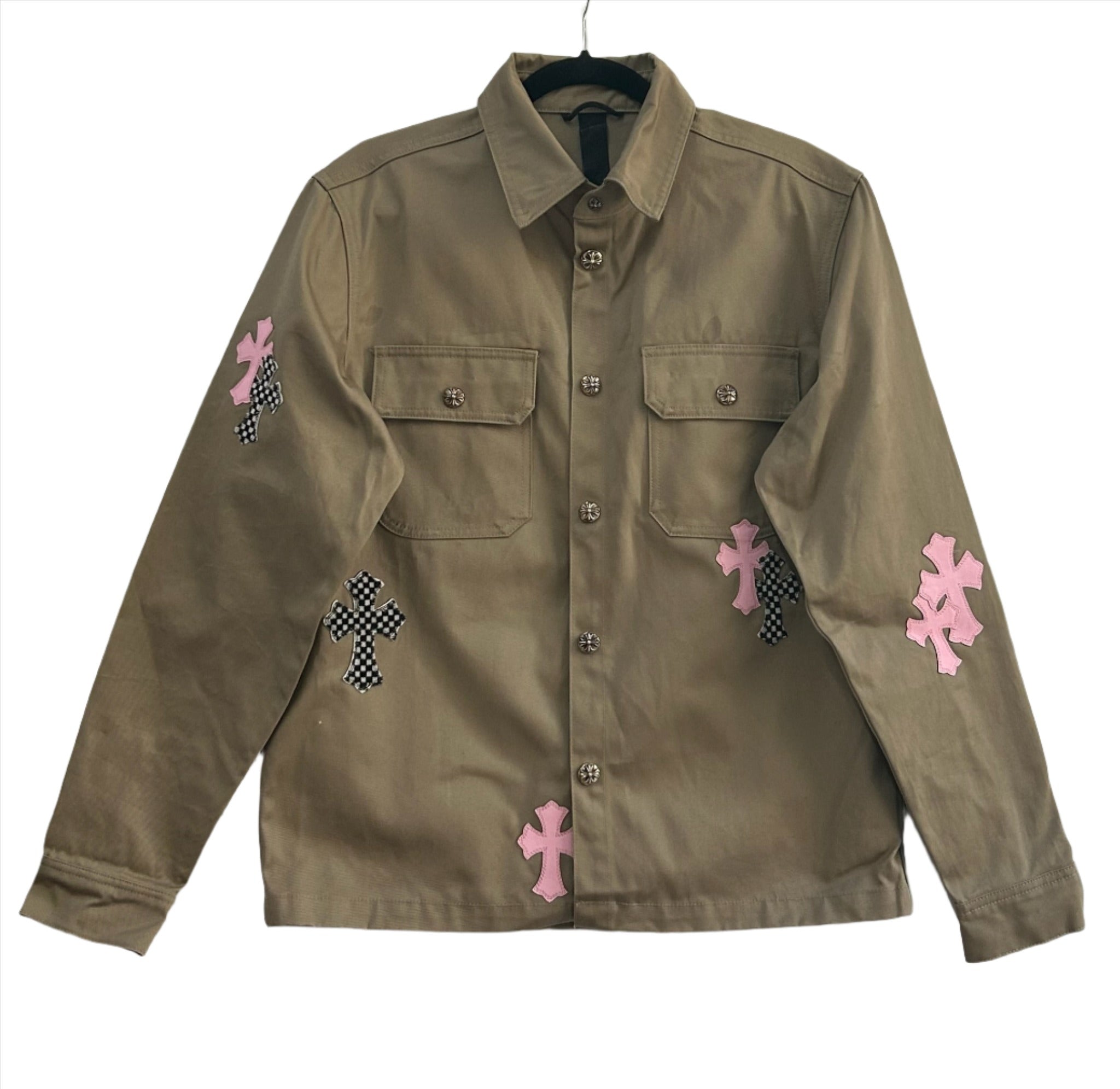 Chrome Hearts Khaki with Pink Cross Jacket