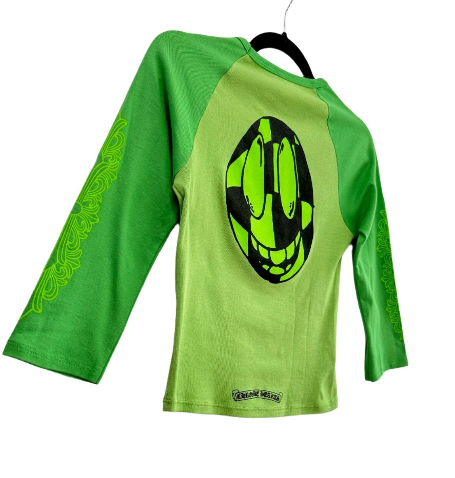 Chrome Hearts MattyBoy Green Baseball Baby Tee - Size M