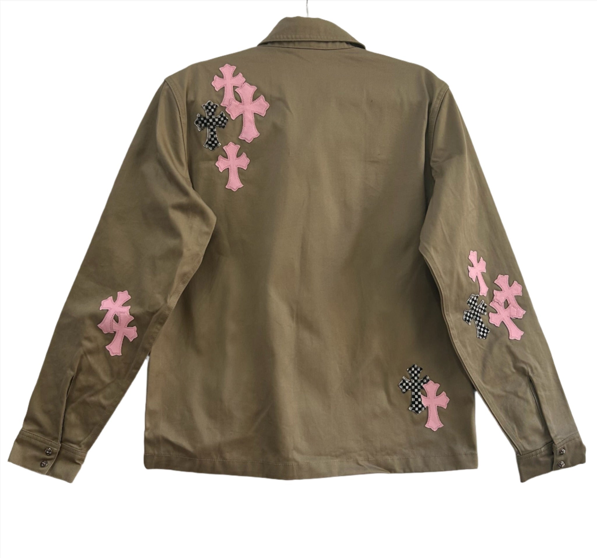 Chrome Hearts Khaki with Pink Cross Jacket