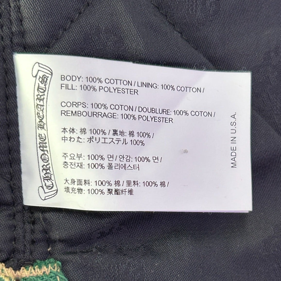 Chrome Hearts Green Flannel Plaid Jacket