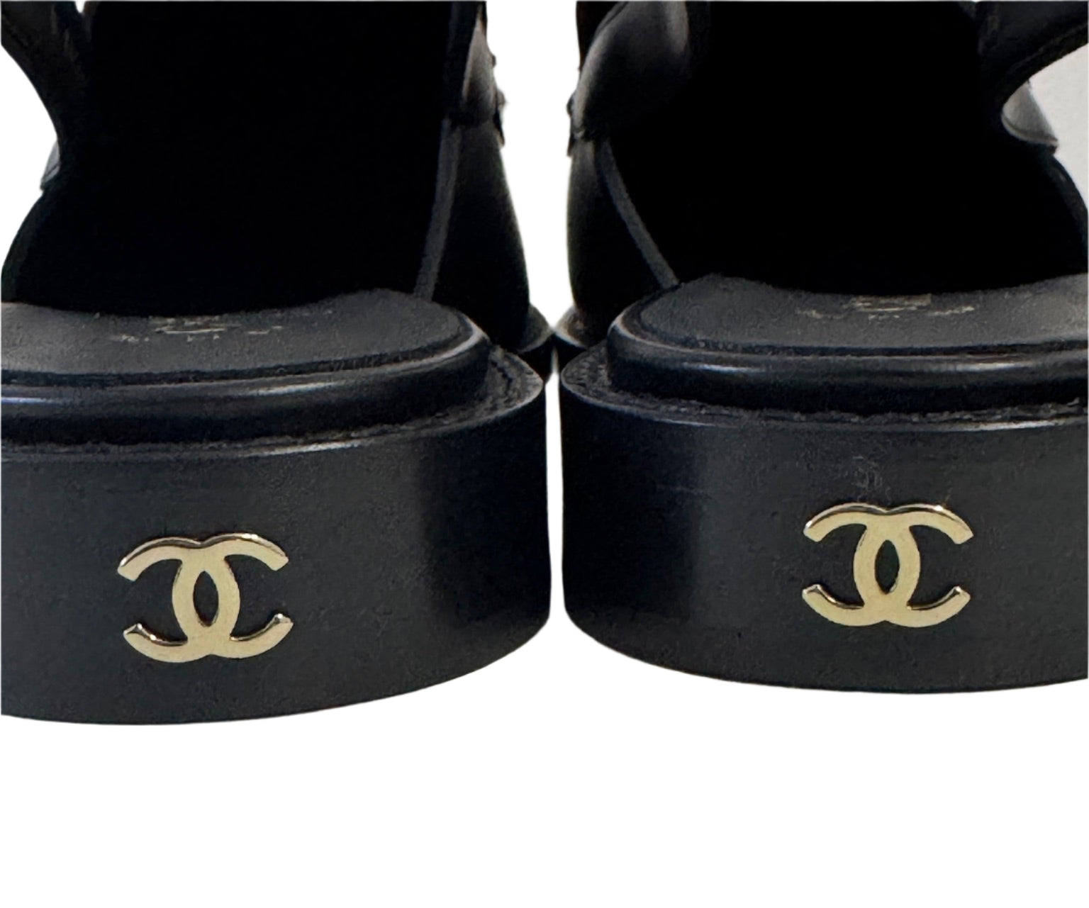 Chanel Black Slingback Loafers