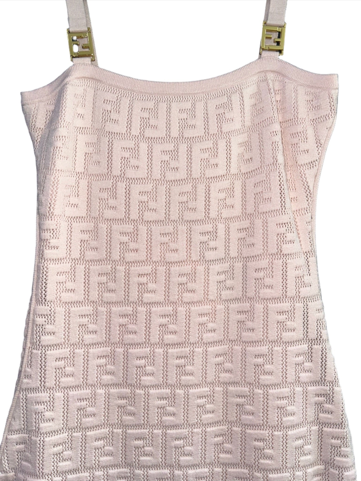 Fendi Light Pink FF Logo Dress