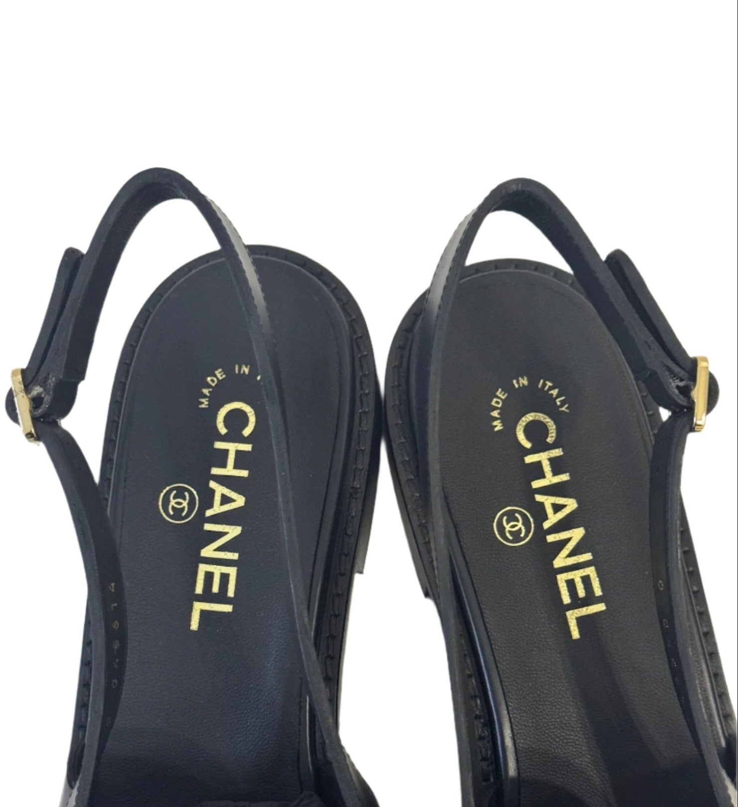Chanel Black Slingback Loafers