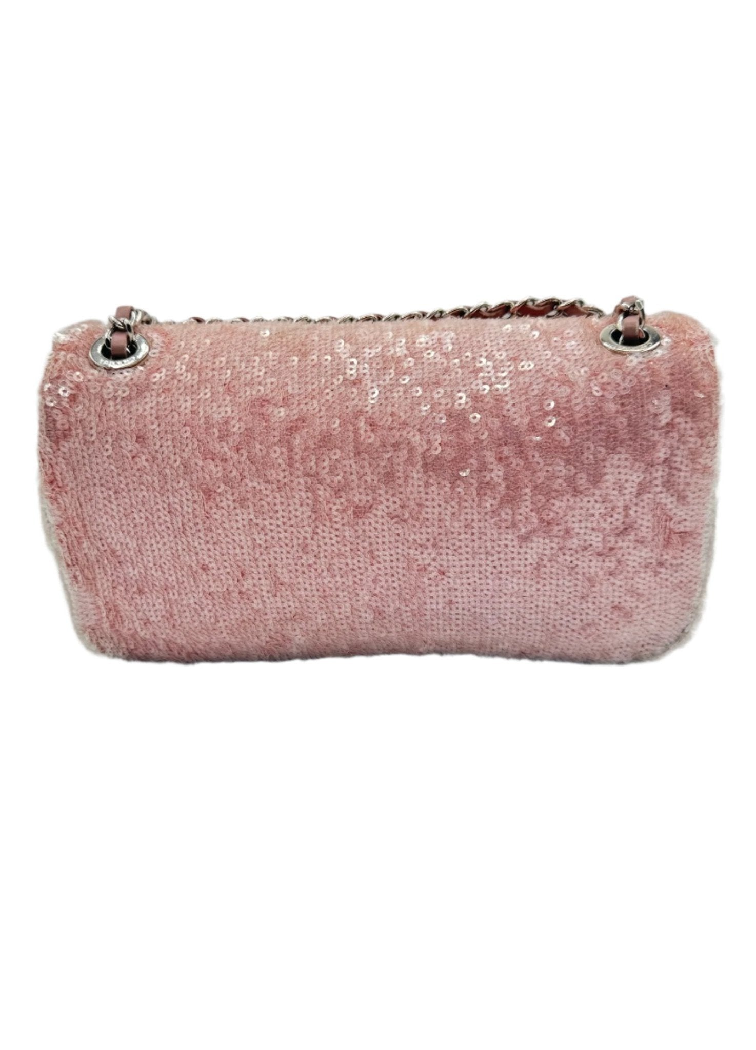 Chanel Waterfall Sequin Mini Flapbag Silver Hardware