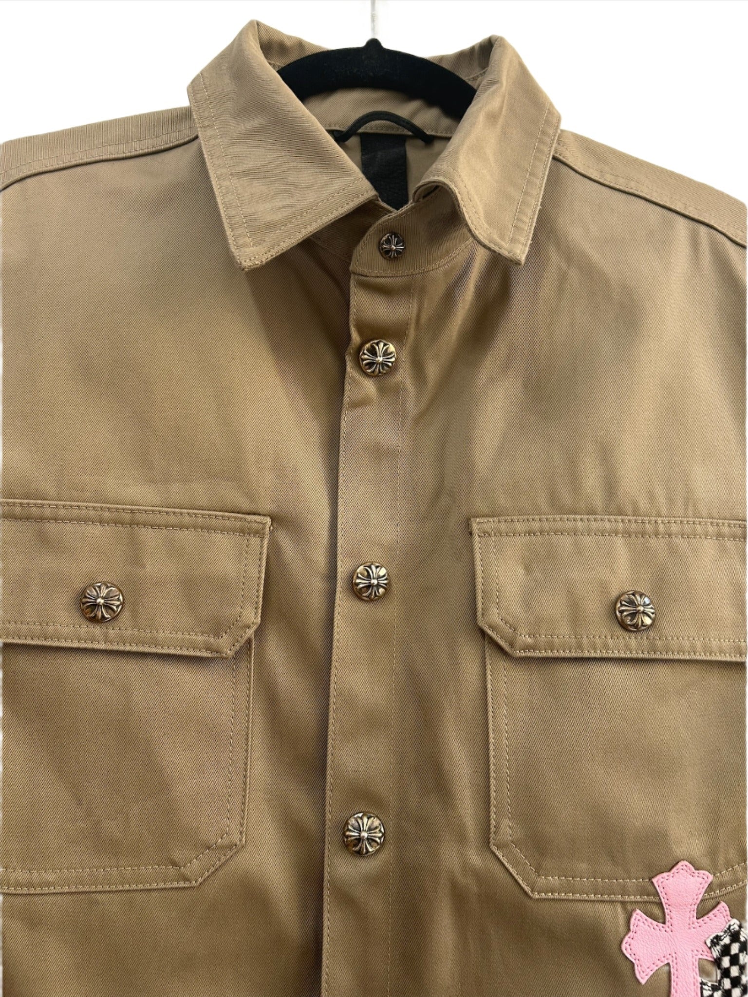 Chrome Hearts Khaki with Pink Cross Jacket