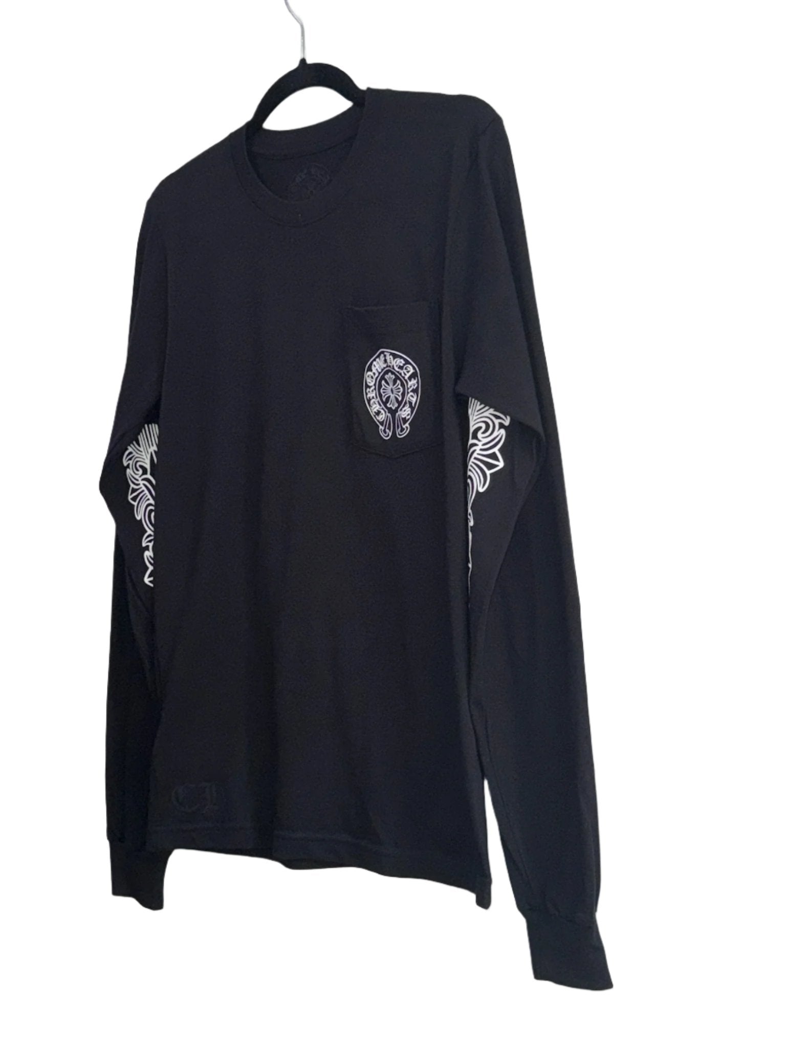 Chrome Hearts Black Long Sleeve Shirt Paris Logo