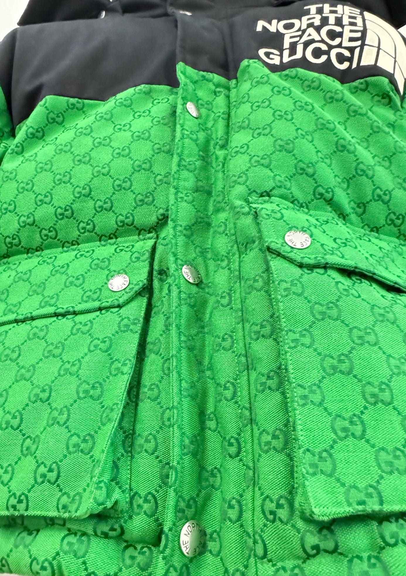 Gucci X North Face Green Puffer Jacket