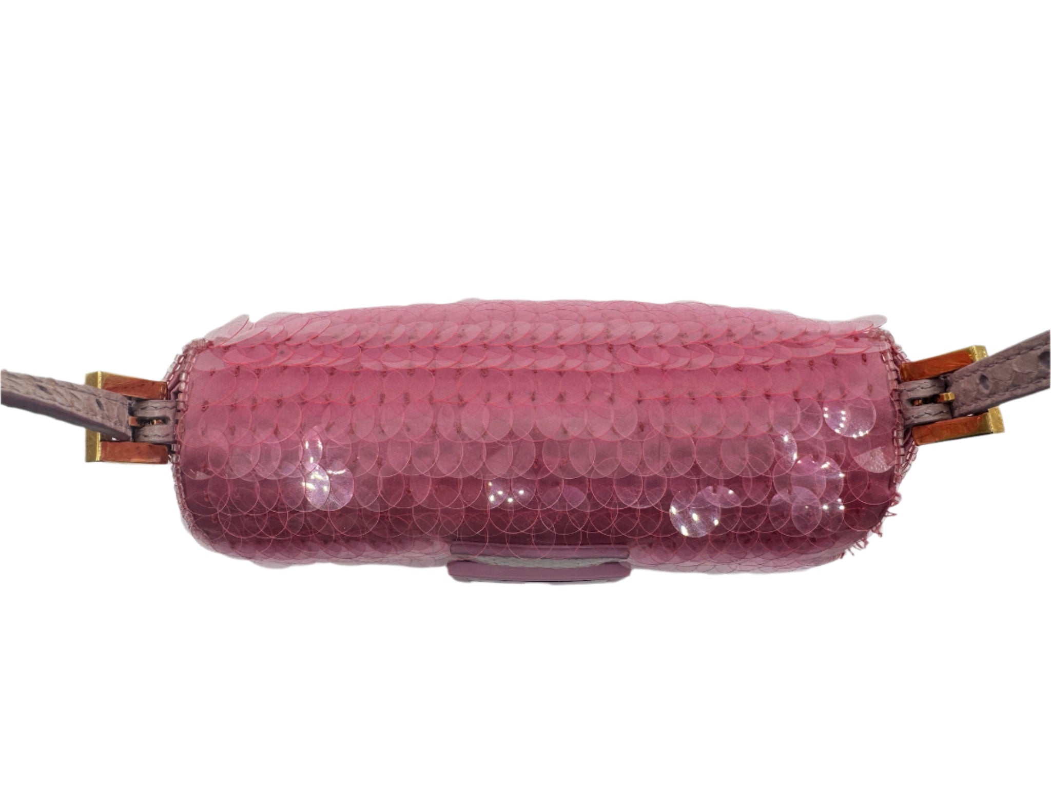 FENDI Vintage Pink Sequin Mini Baguette