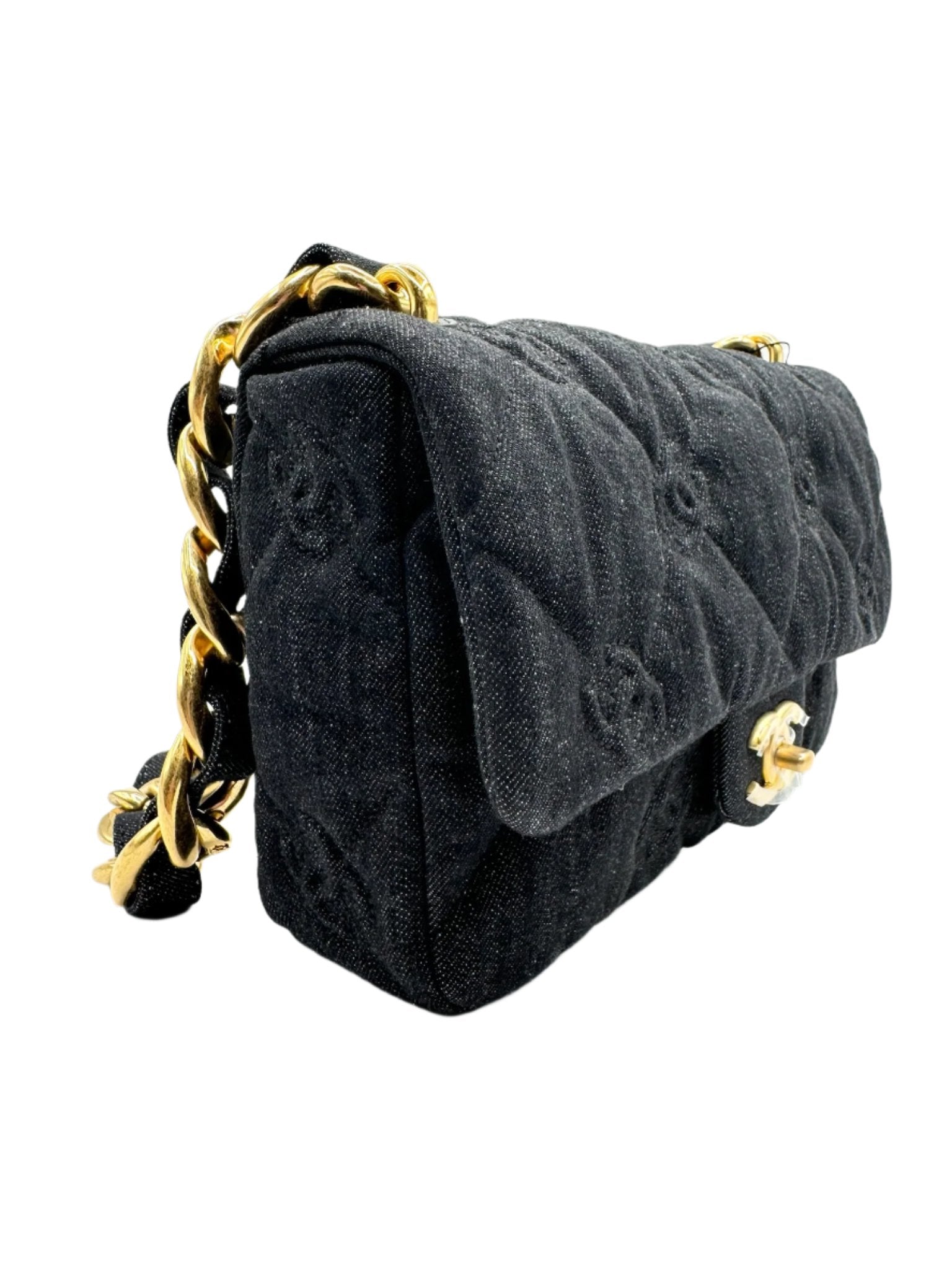 Chanel Black Denim CC Funky Town Flapbag