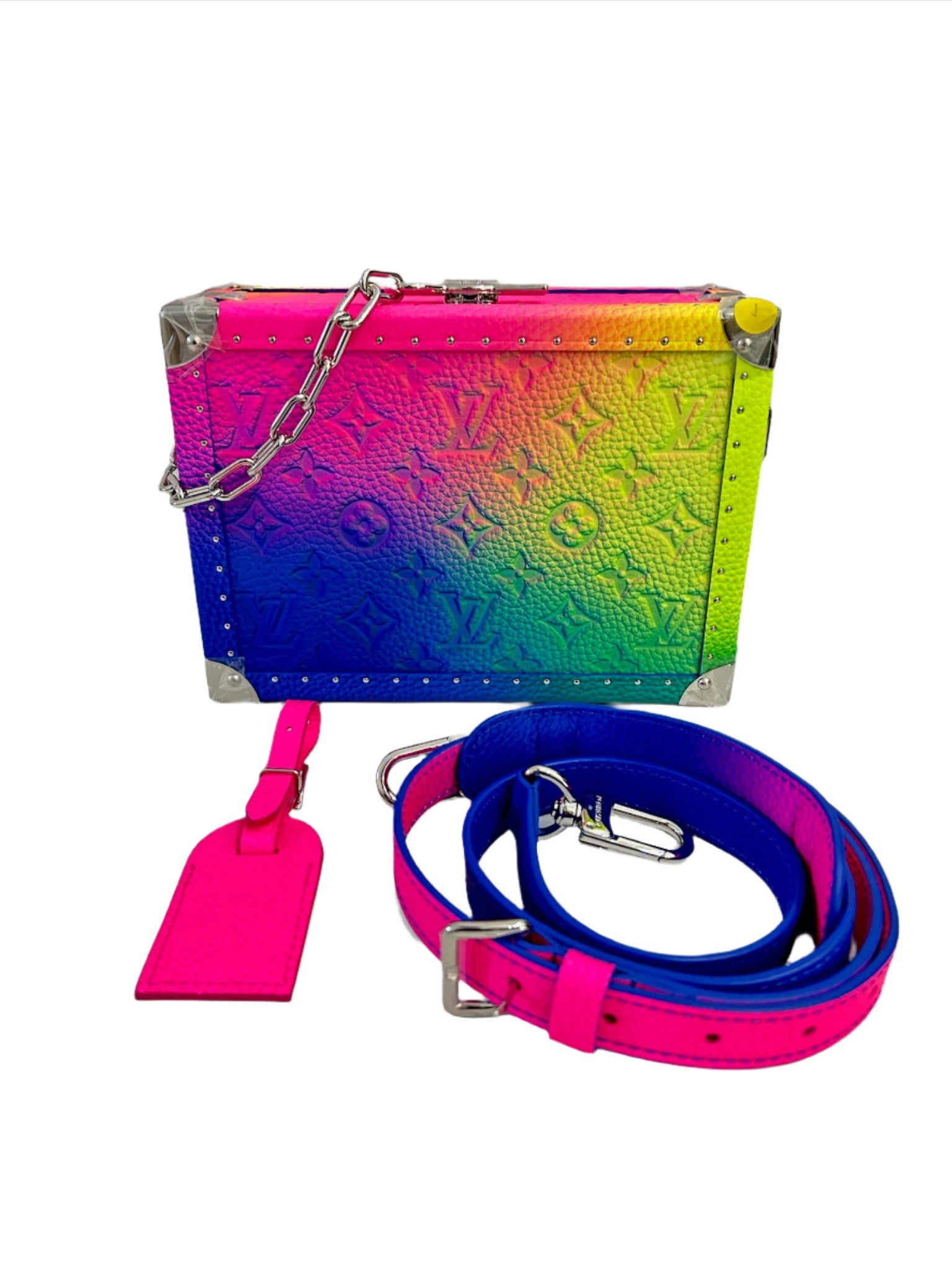 Louis Vuitton x Virgil Abloh Monogram Illusion Soft Trunk Multicolor Rainbow Bag
