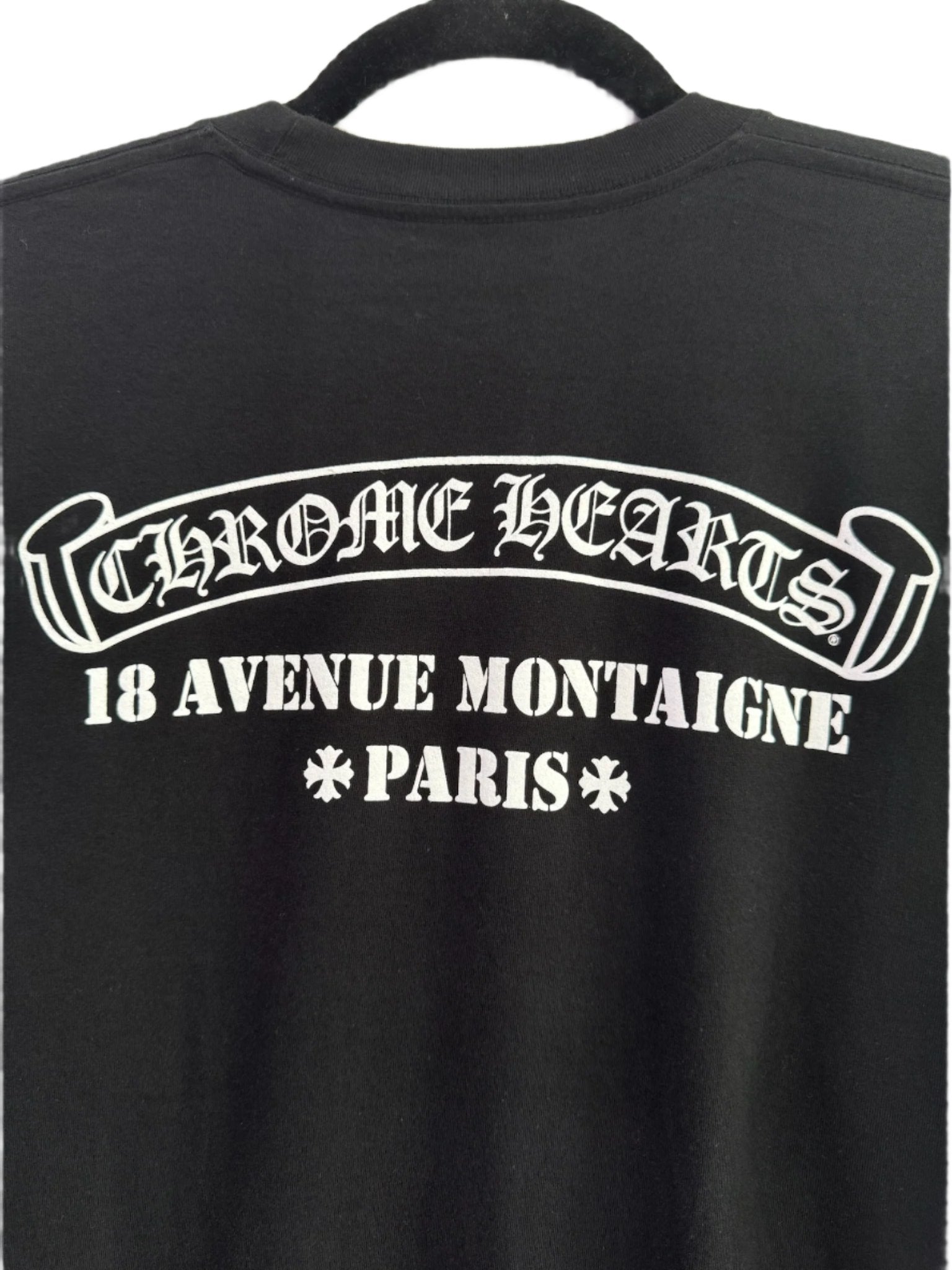 Chrome Hearts Black Long Sleeve Shirt Paris Logo