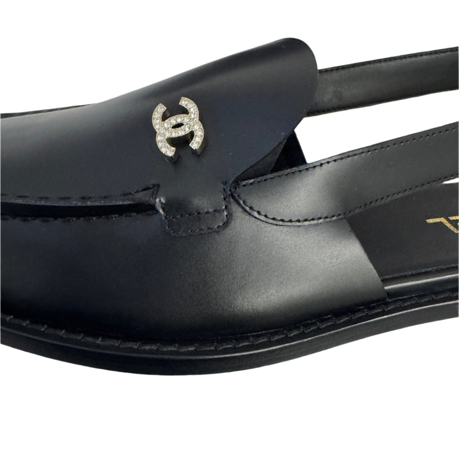 Chanel Black Slingback Loafers