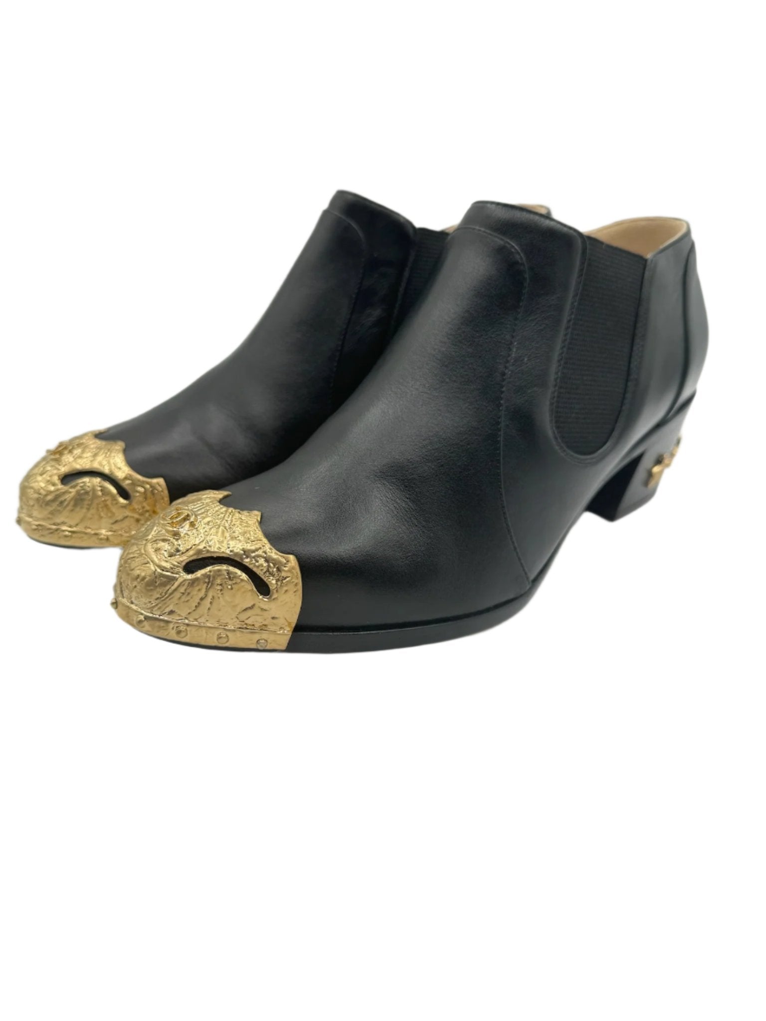 Chanel Black Dallas Paris Cowboy Boots