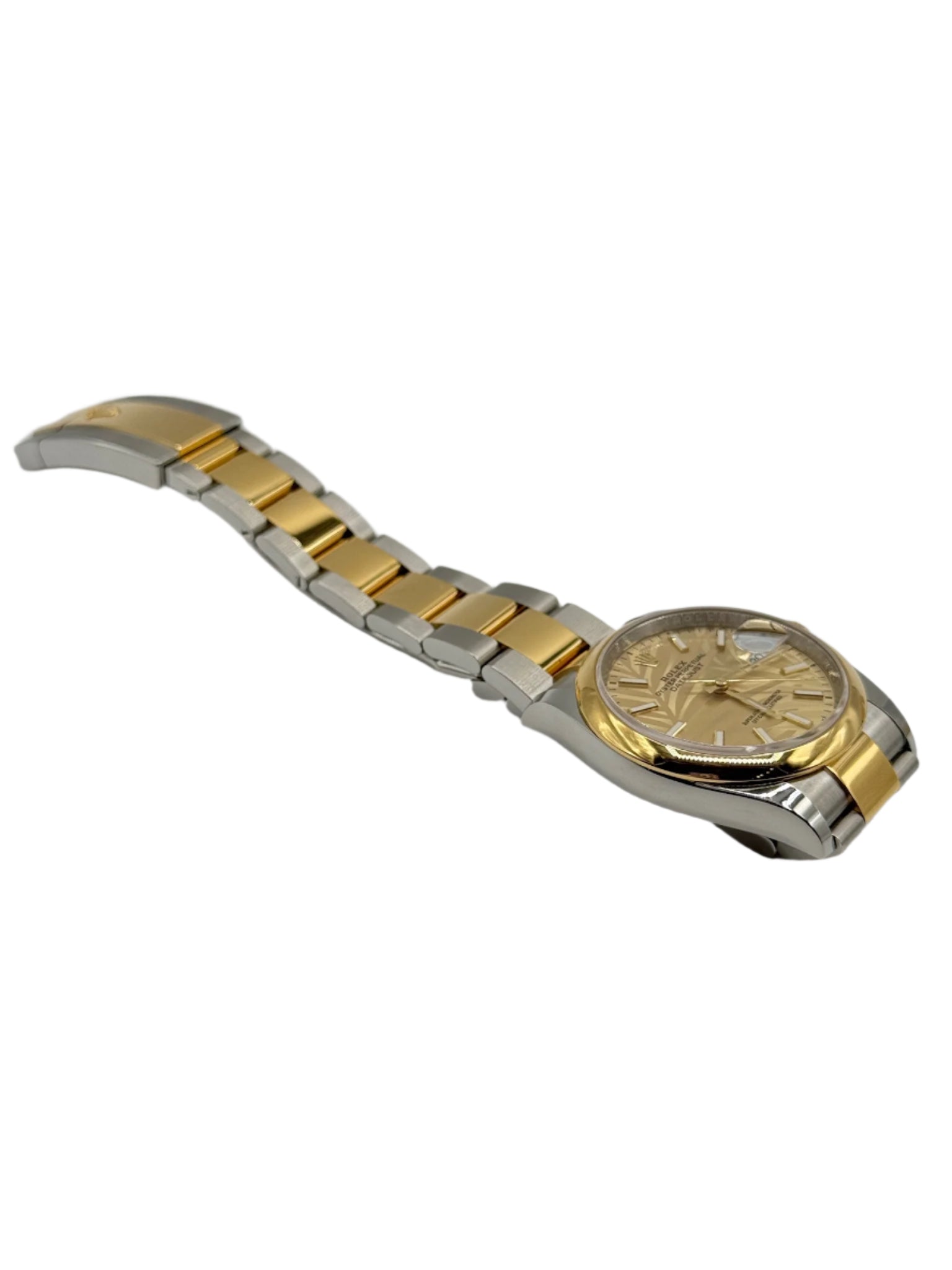 Rolex 36MM Datejust Yellow Gold and Steel Golden Palm Dial