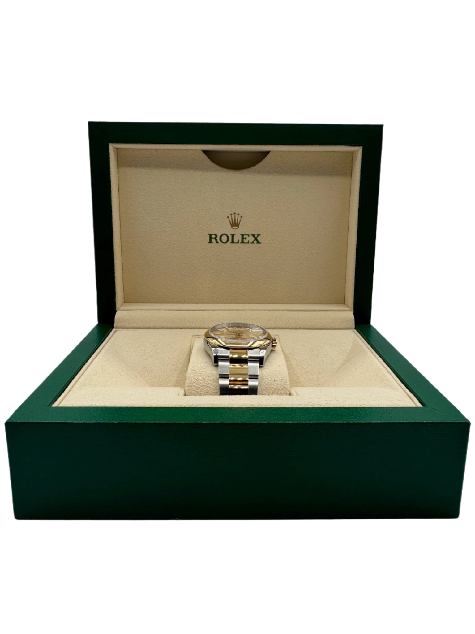 Rolex 36MM Datejust Yellow Gold and Steel Golden Palm Dial