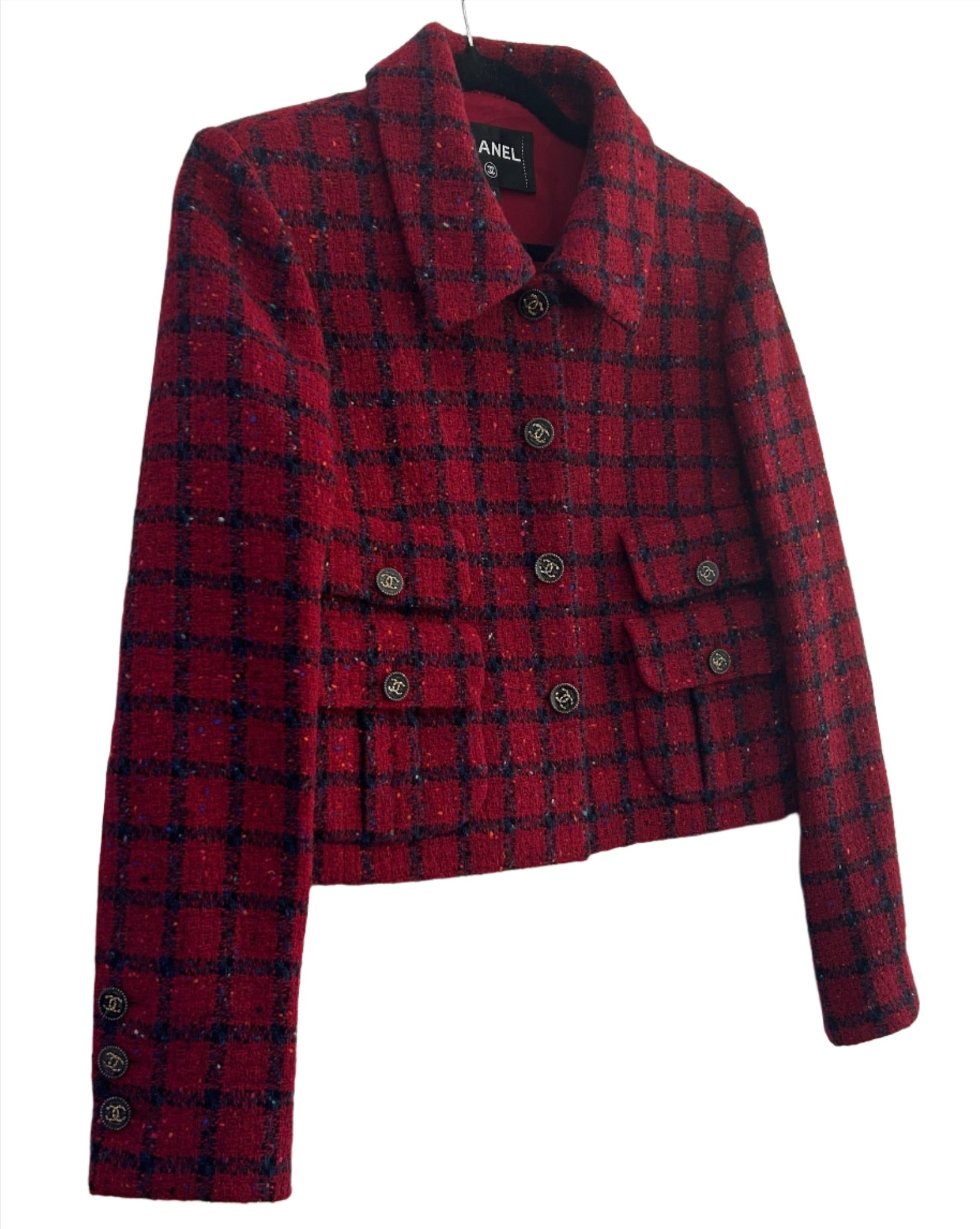 Chanel Red Tweed Jacket