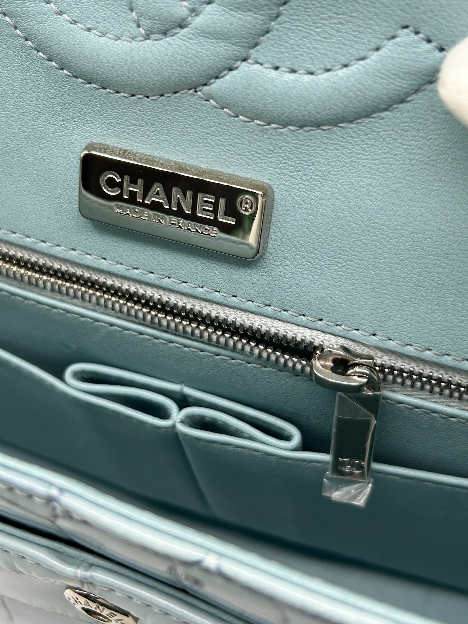 Chanel Ombre Blue Alligator Medium Flapbag