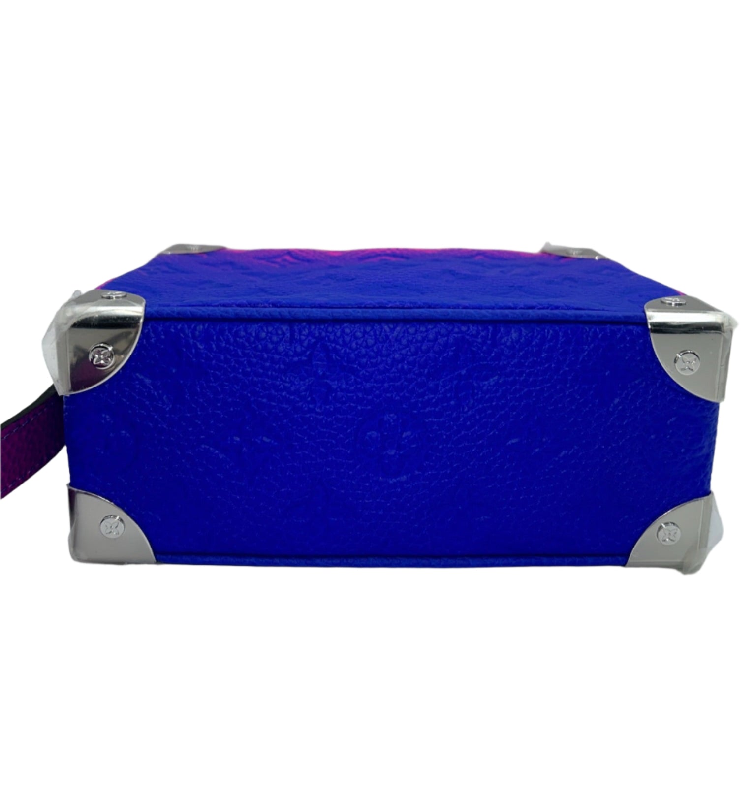 Louis Vuitton x Virgil Abloh Blue and Pink Monogram Mini Soft Trunk