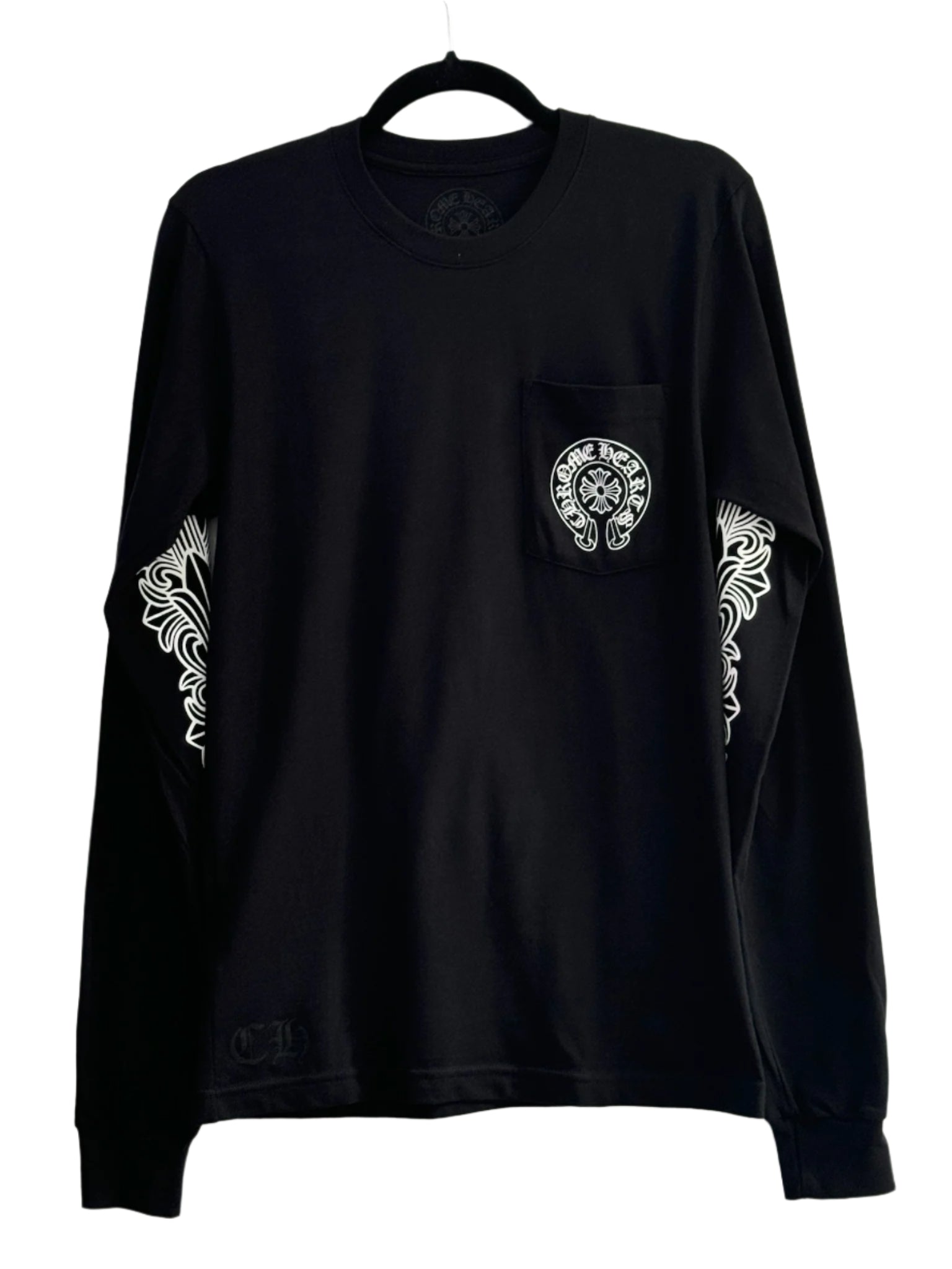 Chrome Hearts Black Long Sleeve Shirt Paris Logo
