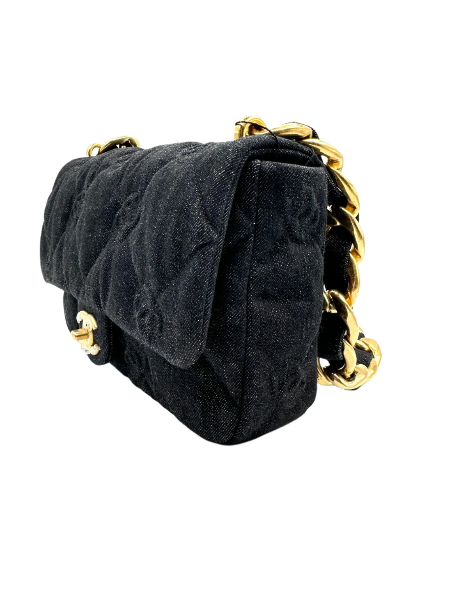 Chanel Black Denim CC Funky Town Flapbag