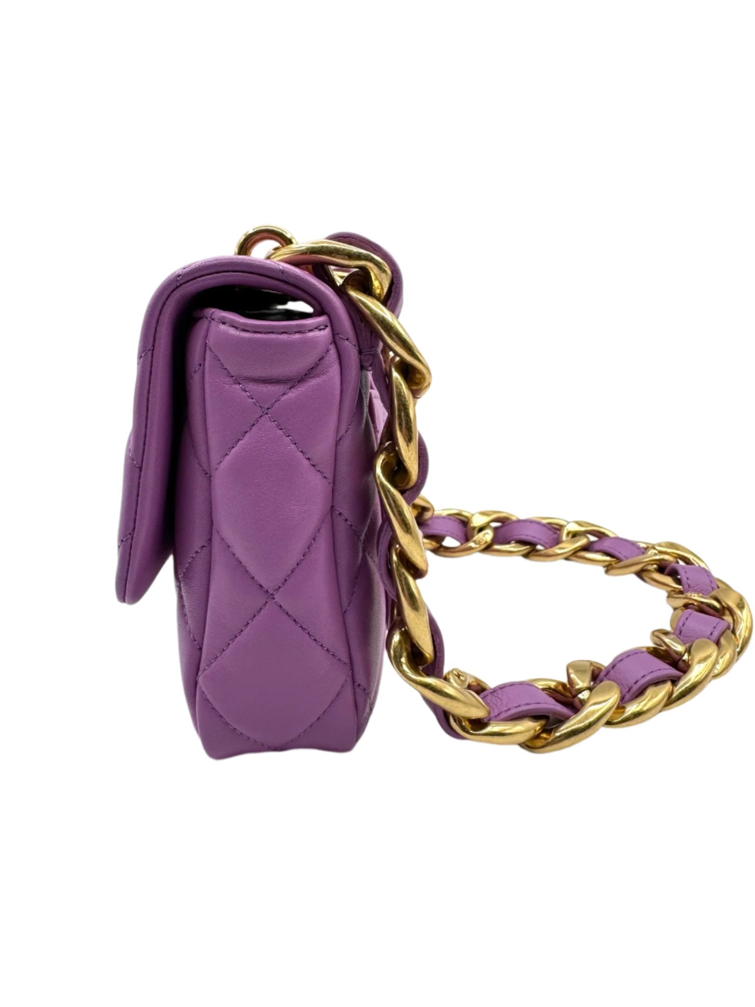 Chanel Purple Leather Funky Town Flapbag