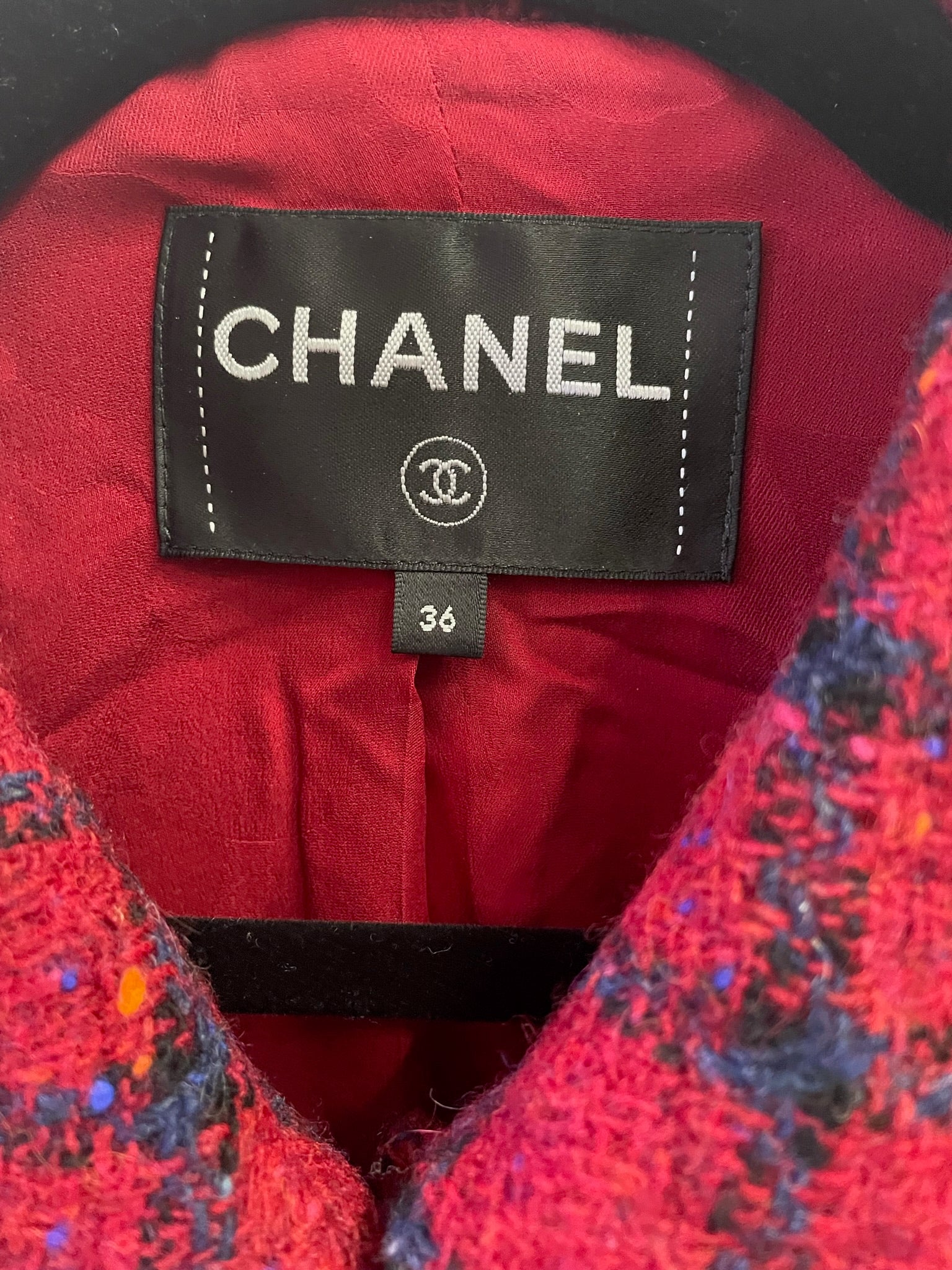 Chanel Red Tweed Jacket