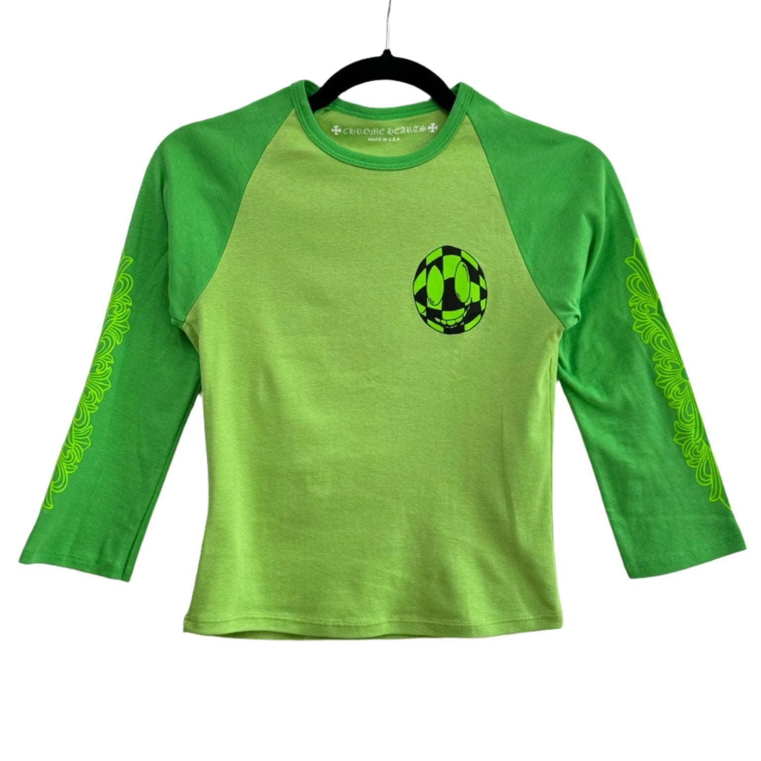 Chrome Hearts MattyBoy Green Baseball Baby Tee - Size M