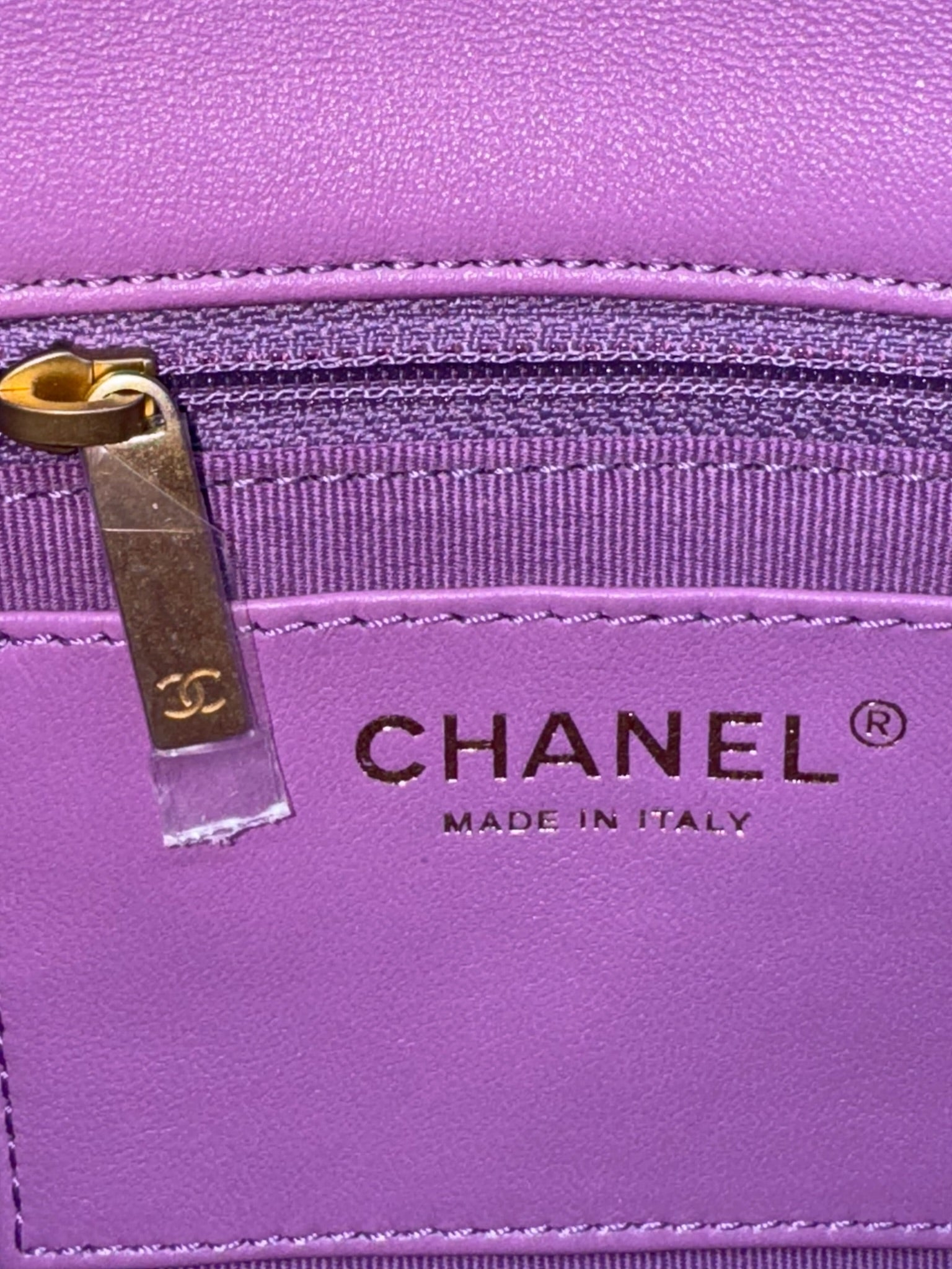 Chanel Purple Leather Funky Town Flapbag