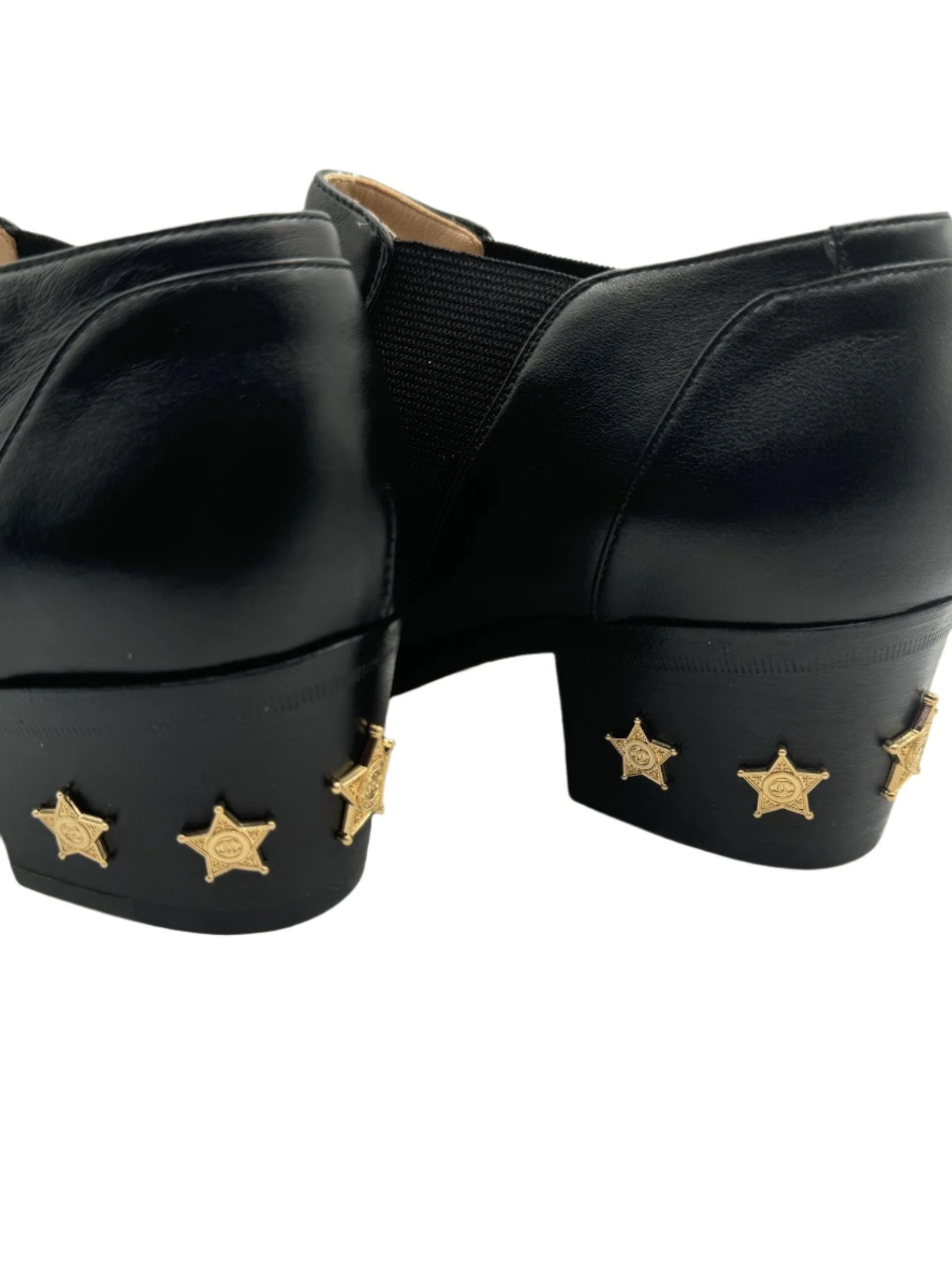 Chanel Black Dallas Paris Cowboy Boots