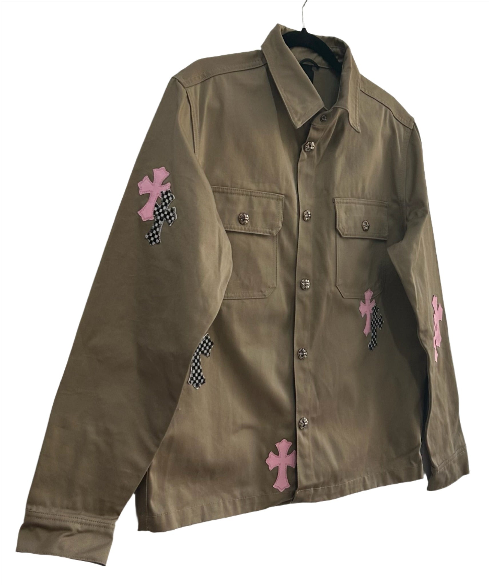 Chrome Hearts Khaki with Pink Cross Jacket