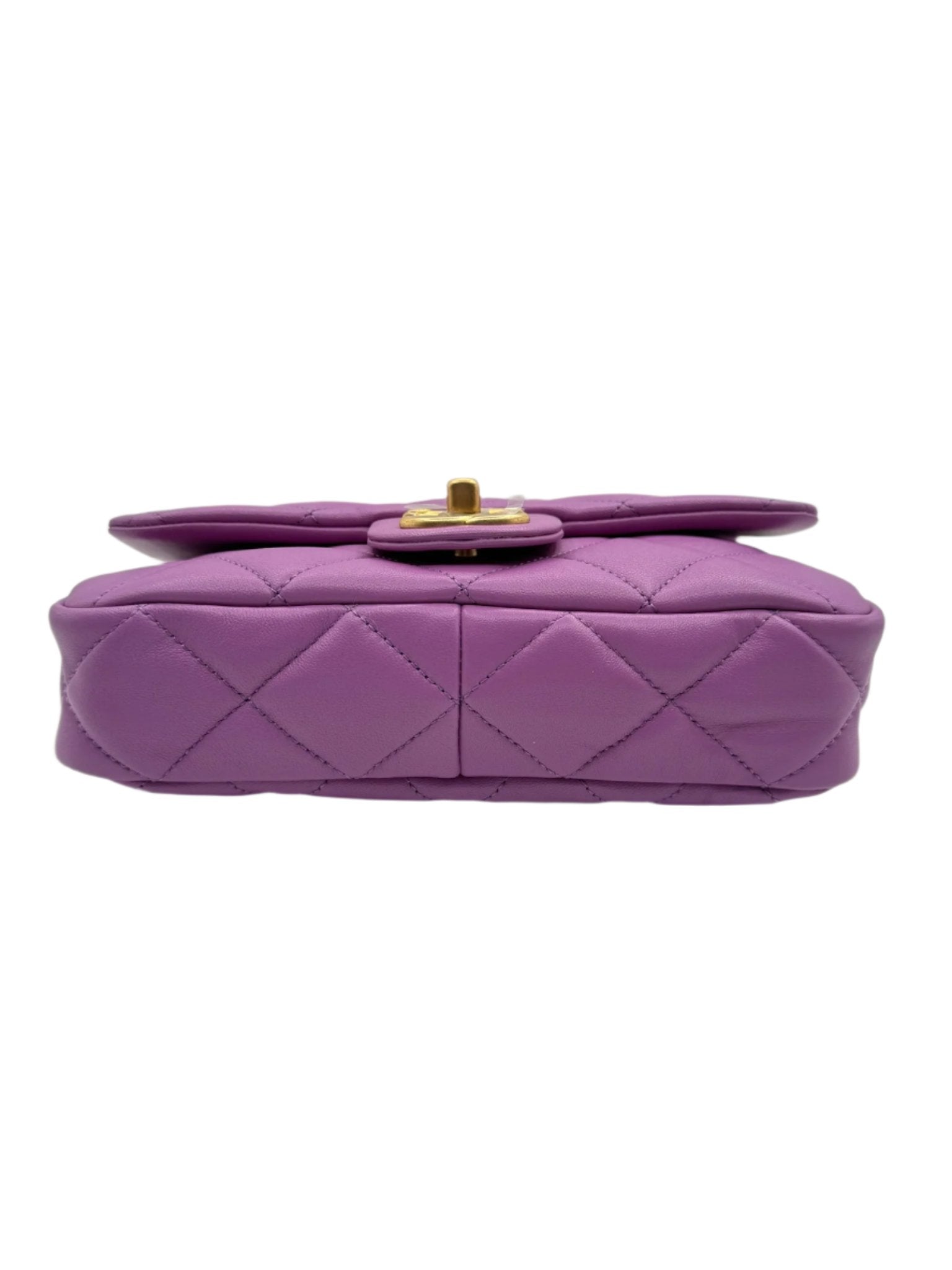 Chanel Purple Leather Funky Town Flapbag