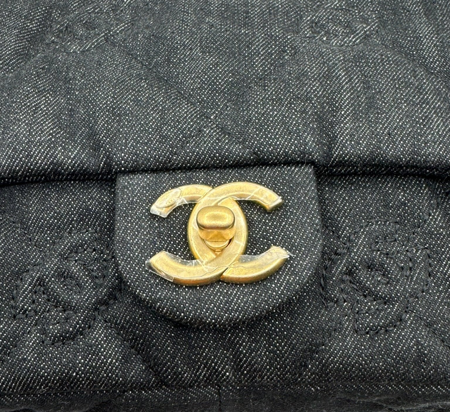 Chanel Black Denim CC Funky Town Flapbag