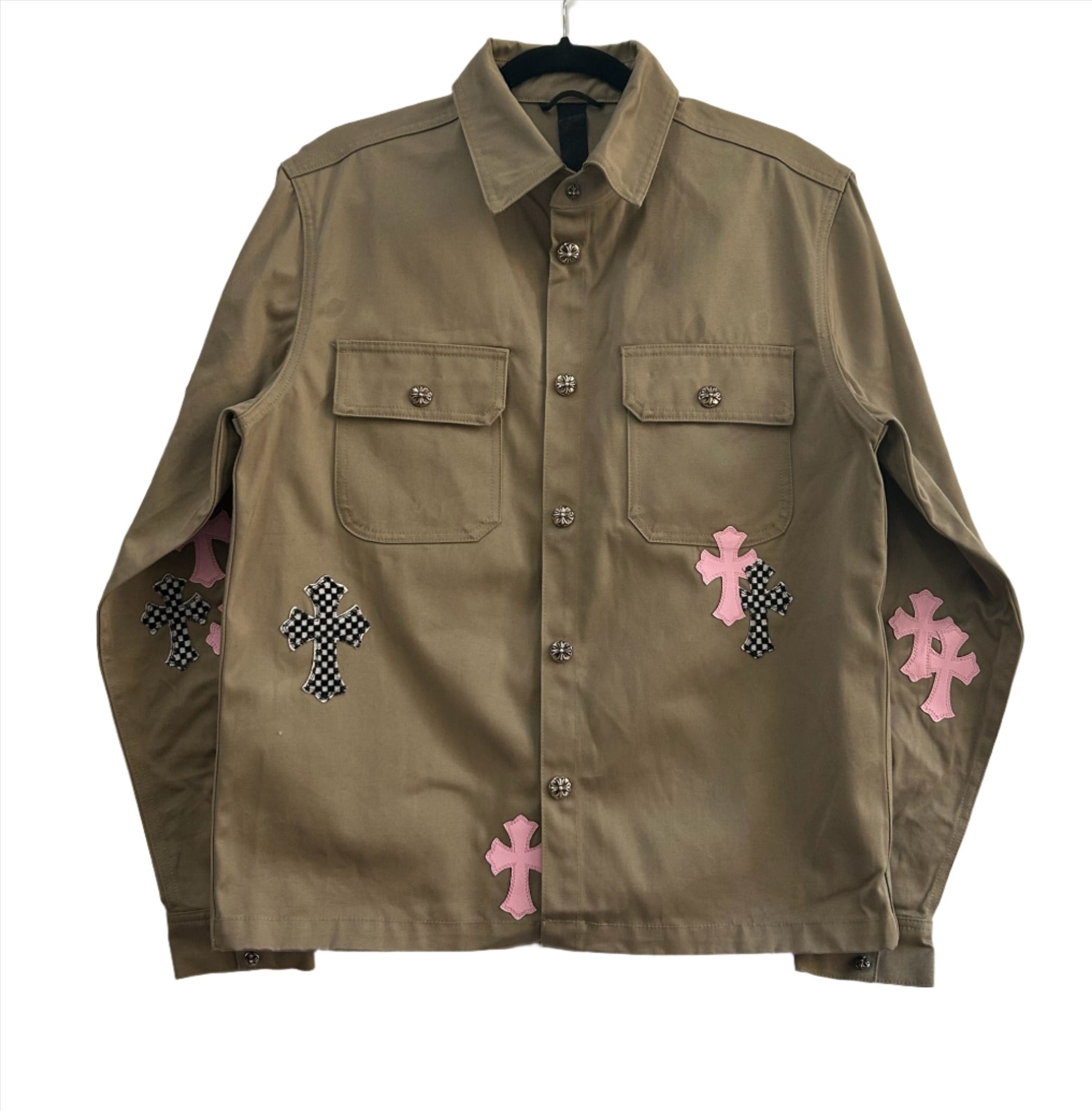 Chrome Hearts Khaki with Pink Cross Jacket